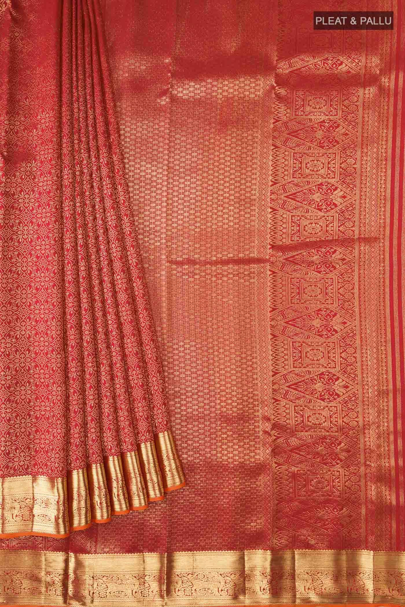 Red Kanchipuram Silk Saree