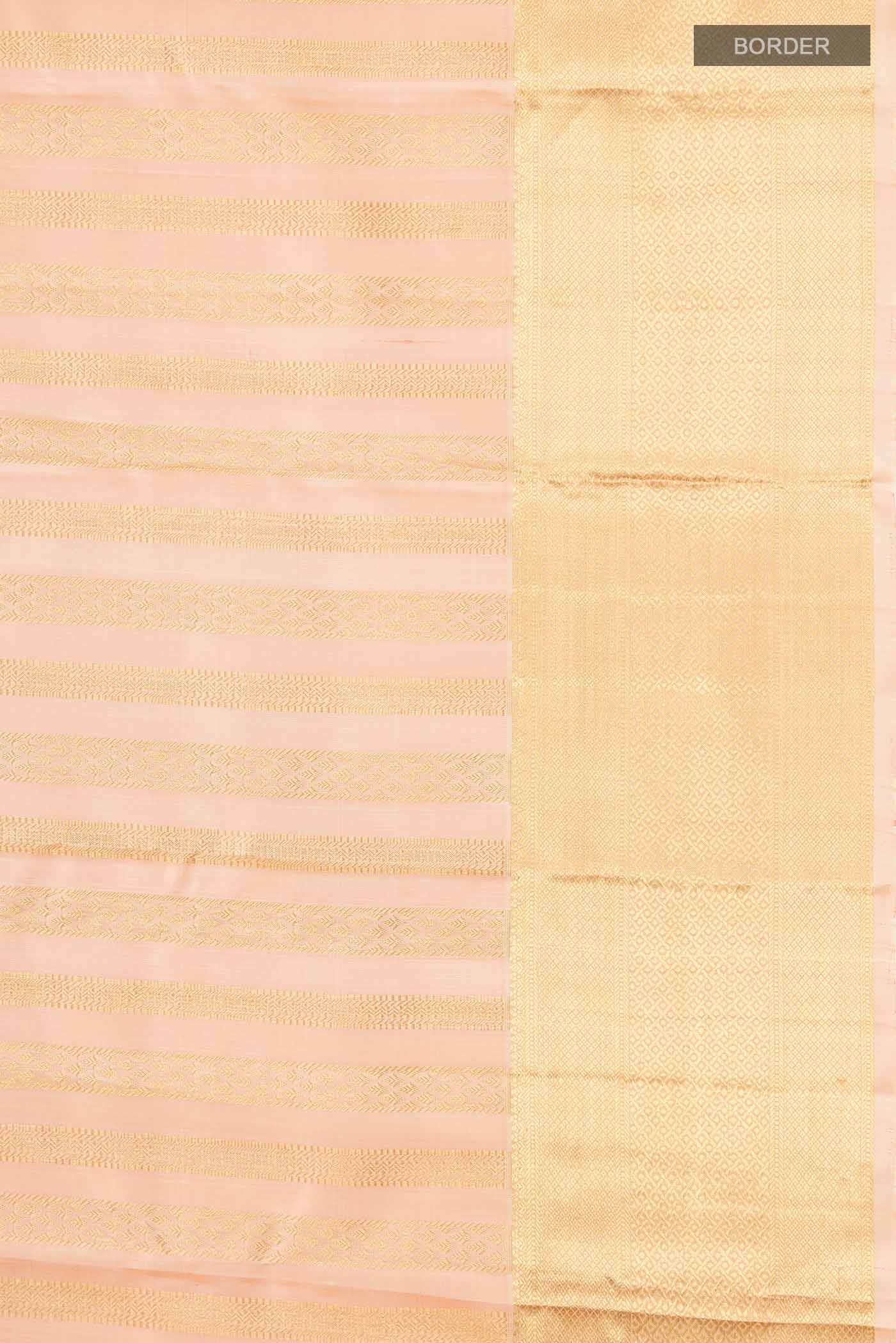 Peach Kanchipuram Silk Saree