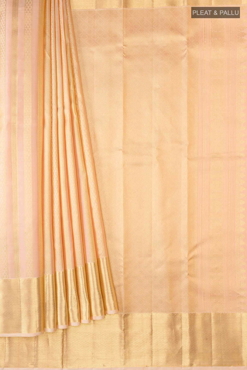 Peach Kanchipuram Silk Saree