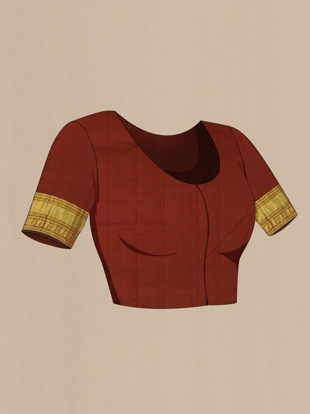 Maroon Kanchipuram Silk Saree
