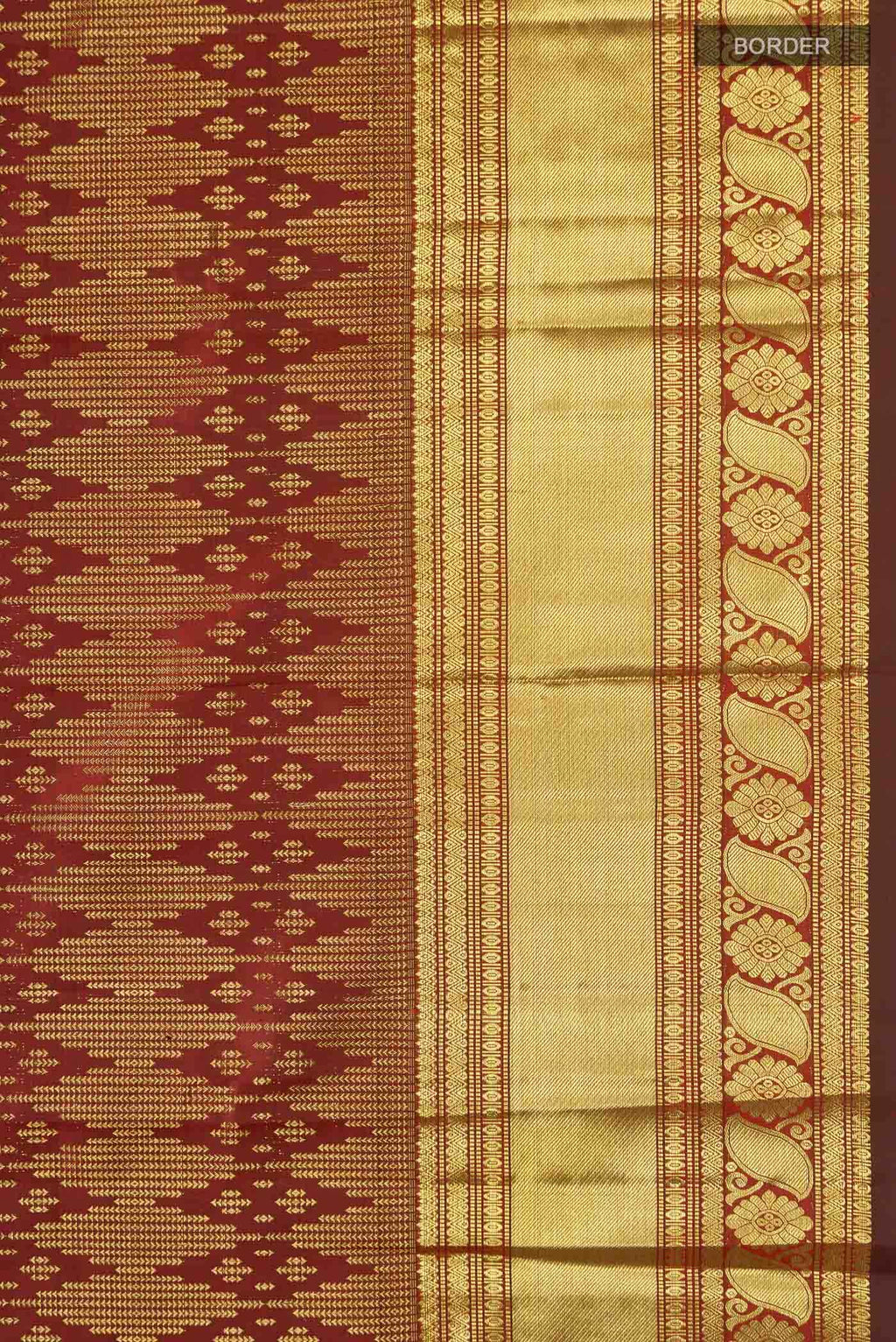 Maroon Kanchipuram Silk Saree