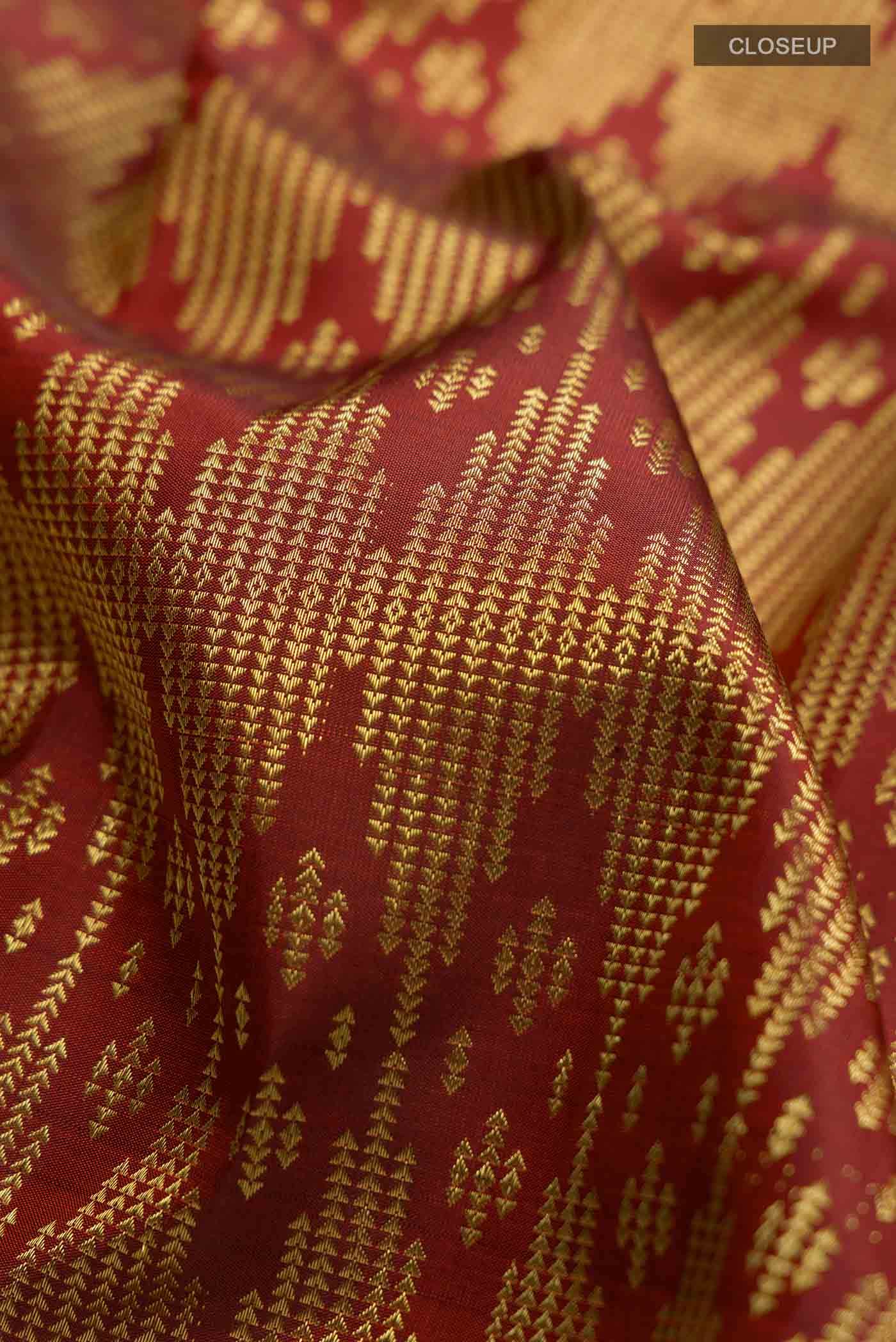 Maroon Kanchipuram Silk Saree