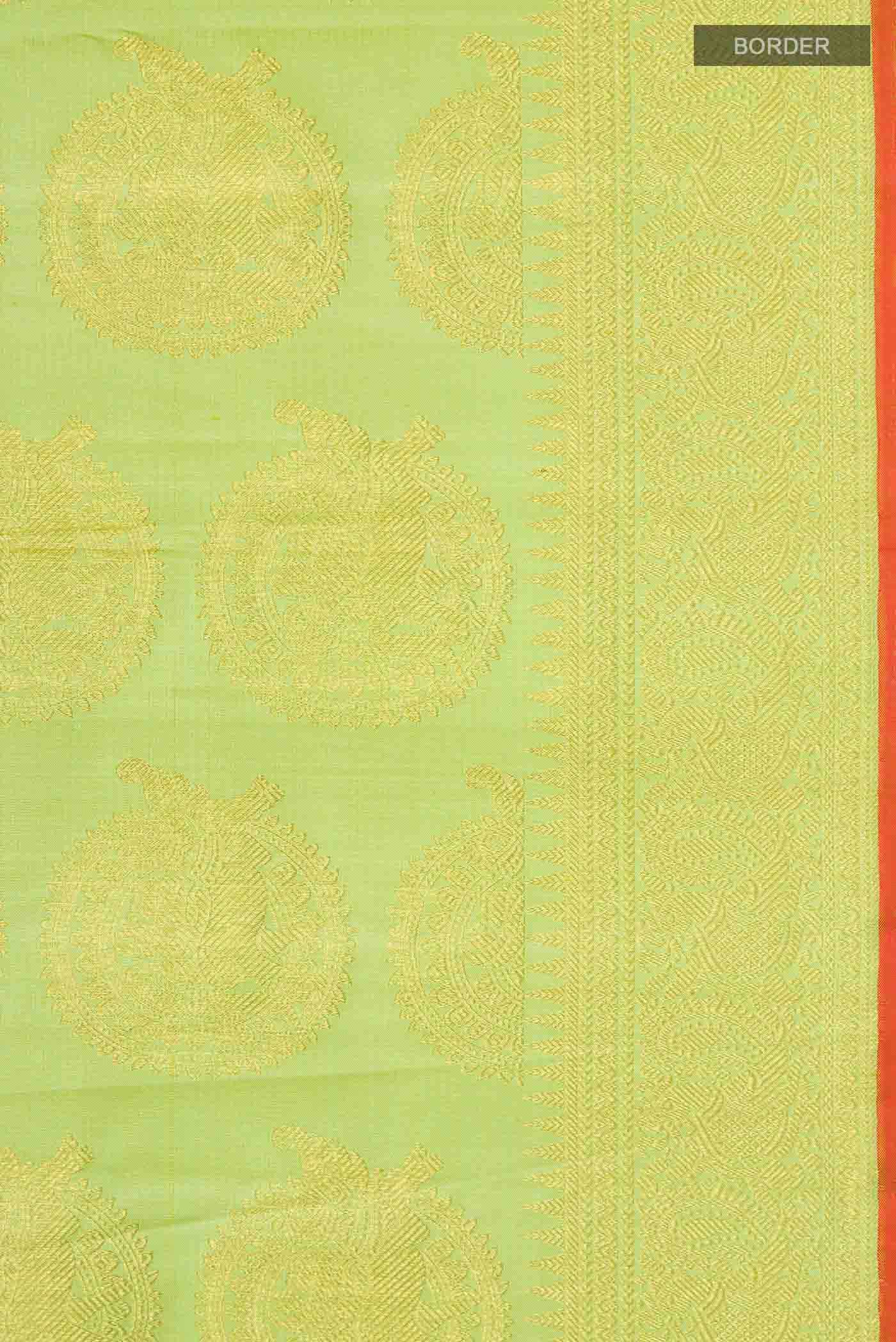 Pure Silk Pure Zari Green Kanchipuram Saree