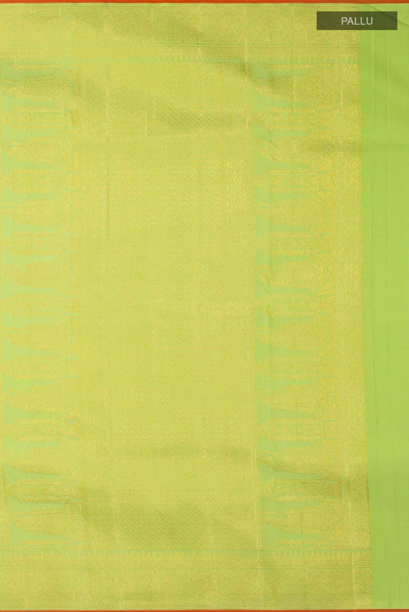 Pure Silk Pure Zari Green Kanchipuram Saree