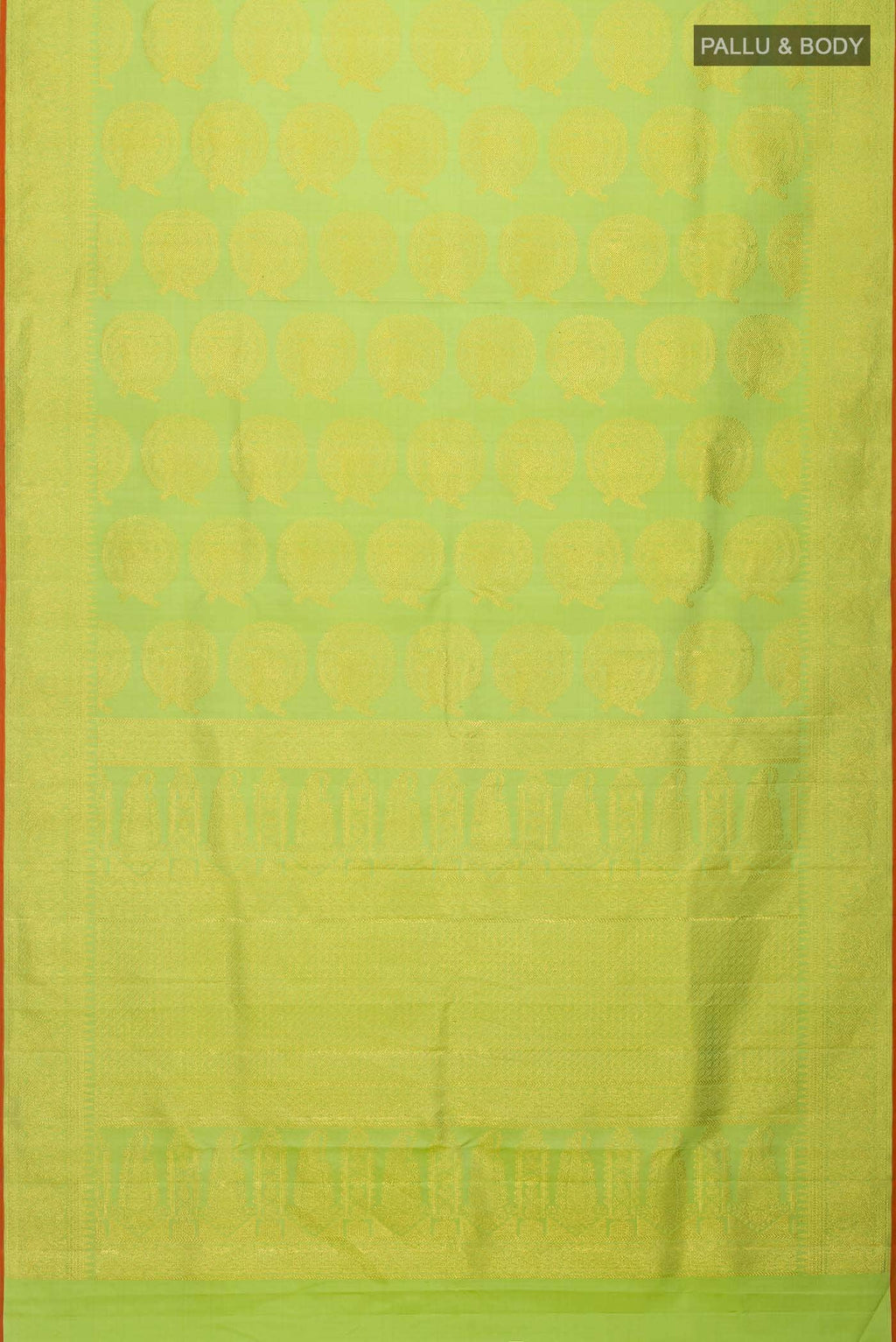Pure Silk Pure Zari Green Kanchipuram Saree