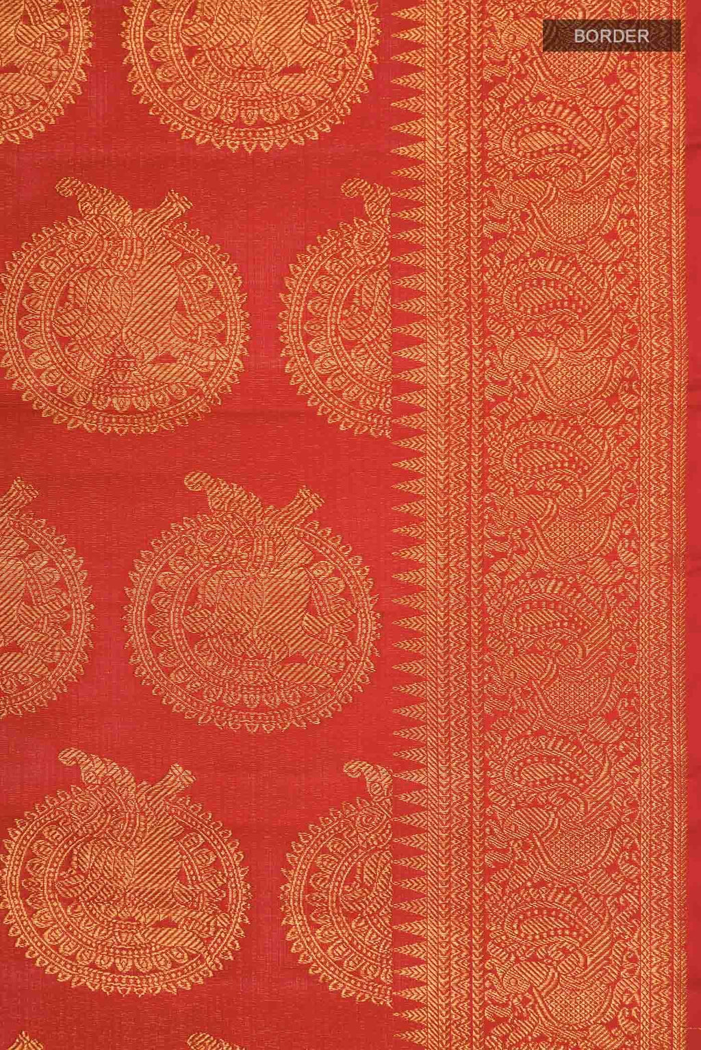 Pure Silk Pure Zari Red Kanchipuram Saree