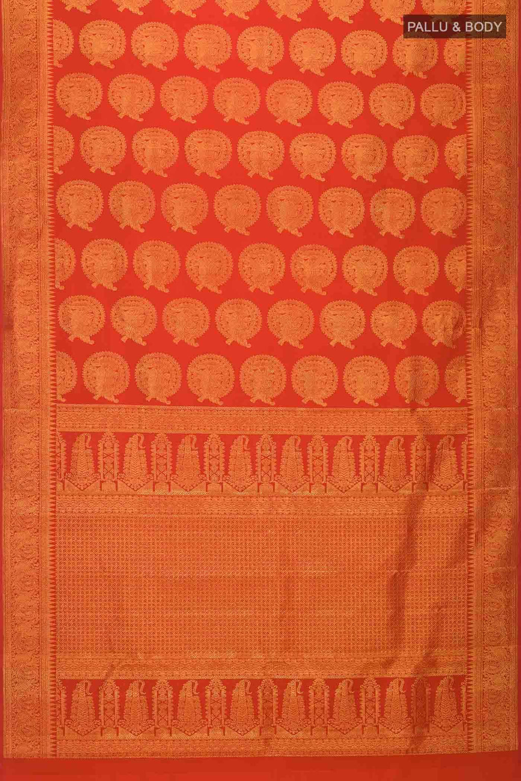Pure Silk Pure Zari Red Kanchipuram Saree