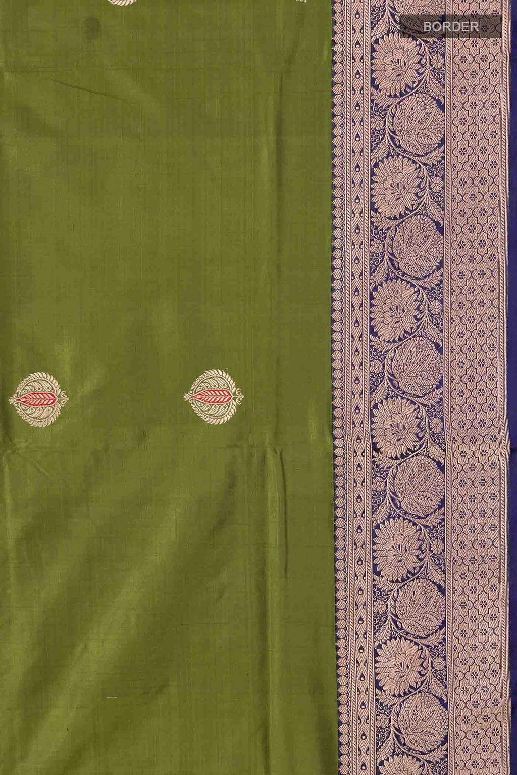 Green Banarasi Katan Silk Saree