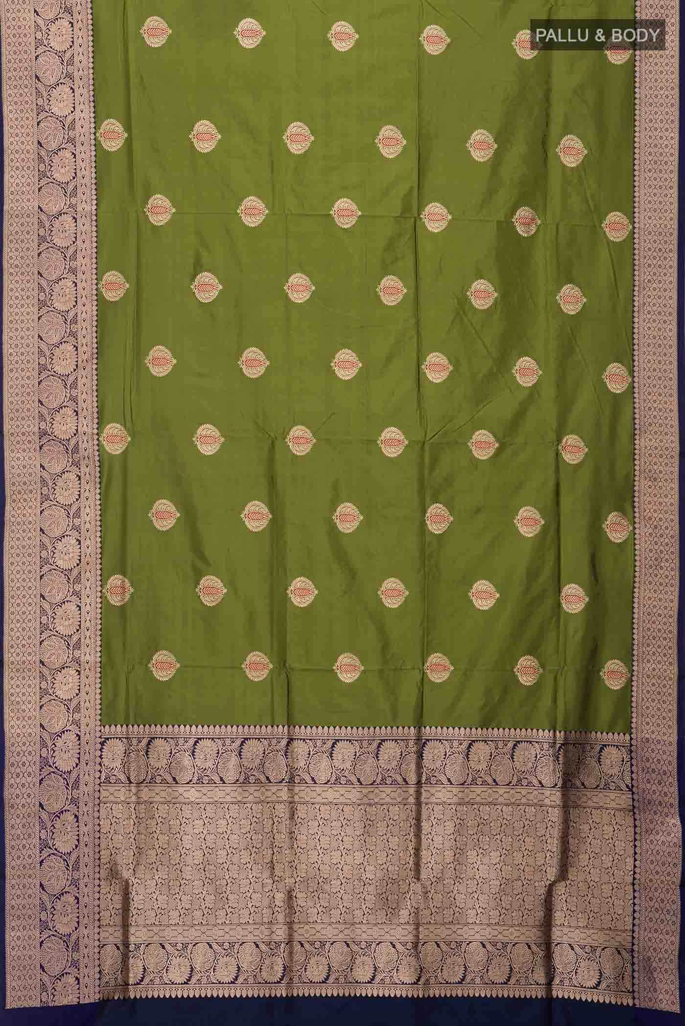 Green Banarasi Katan Silk Saree