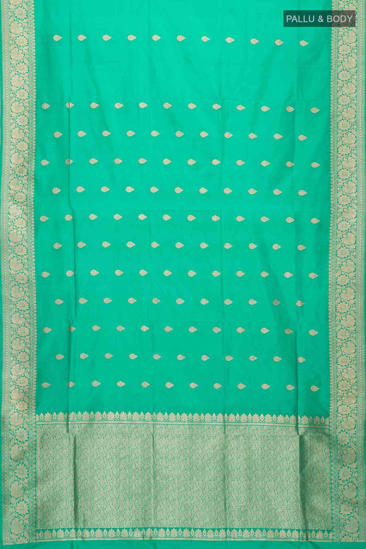Green Banarasi Katan Silk Saree