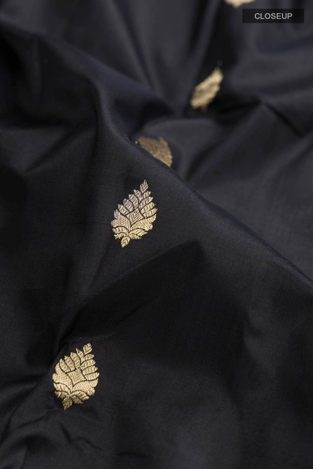 Black Banarasi Katan Silk Saree