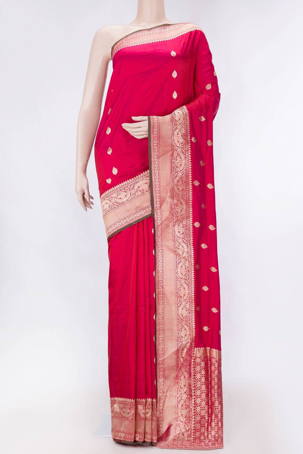 Pink Dual Tone Banarasi Silk Saree