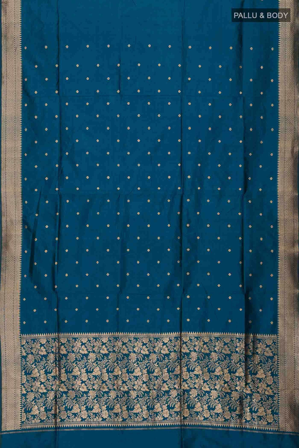 Blue Banarasi Katan Silk Saree