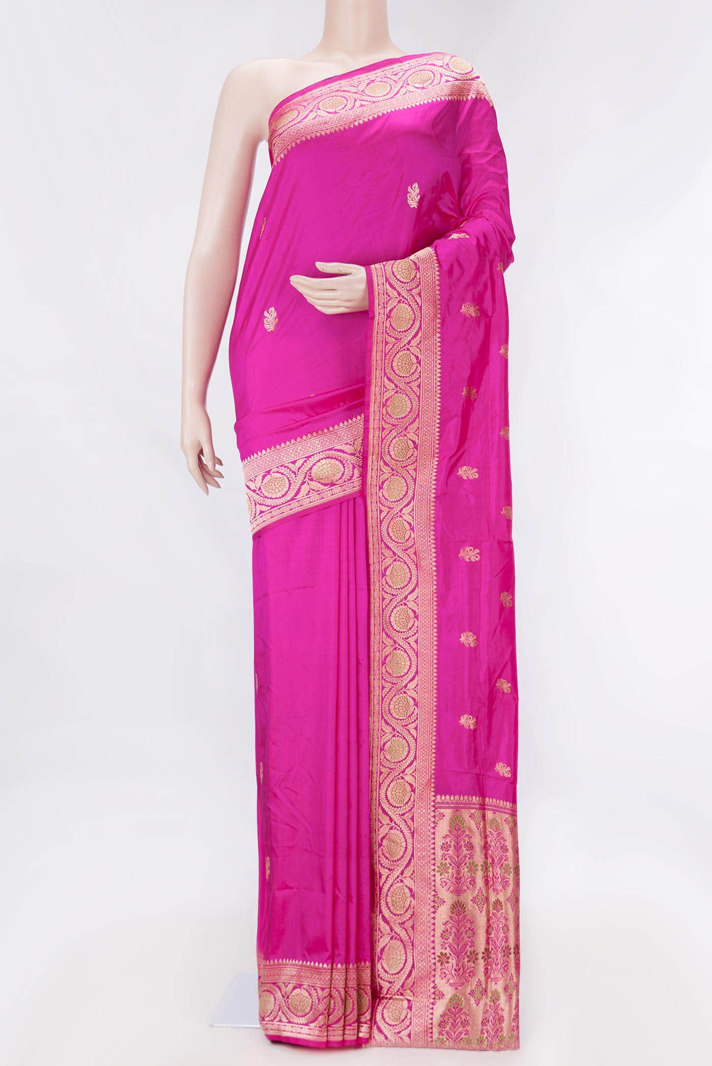 Pink Dual Tone Banarasi Silk Saree