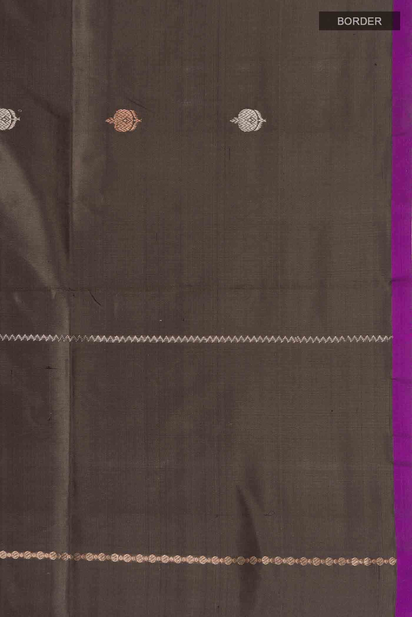 Grey Banarasi Katan Silk Saree