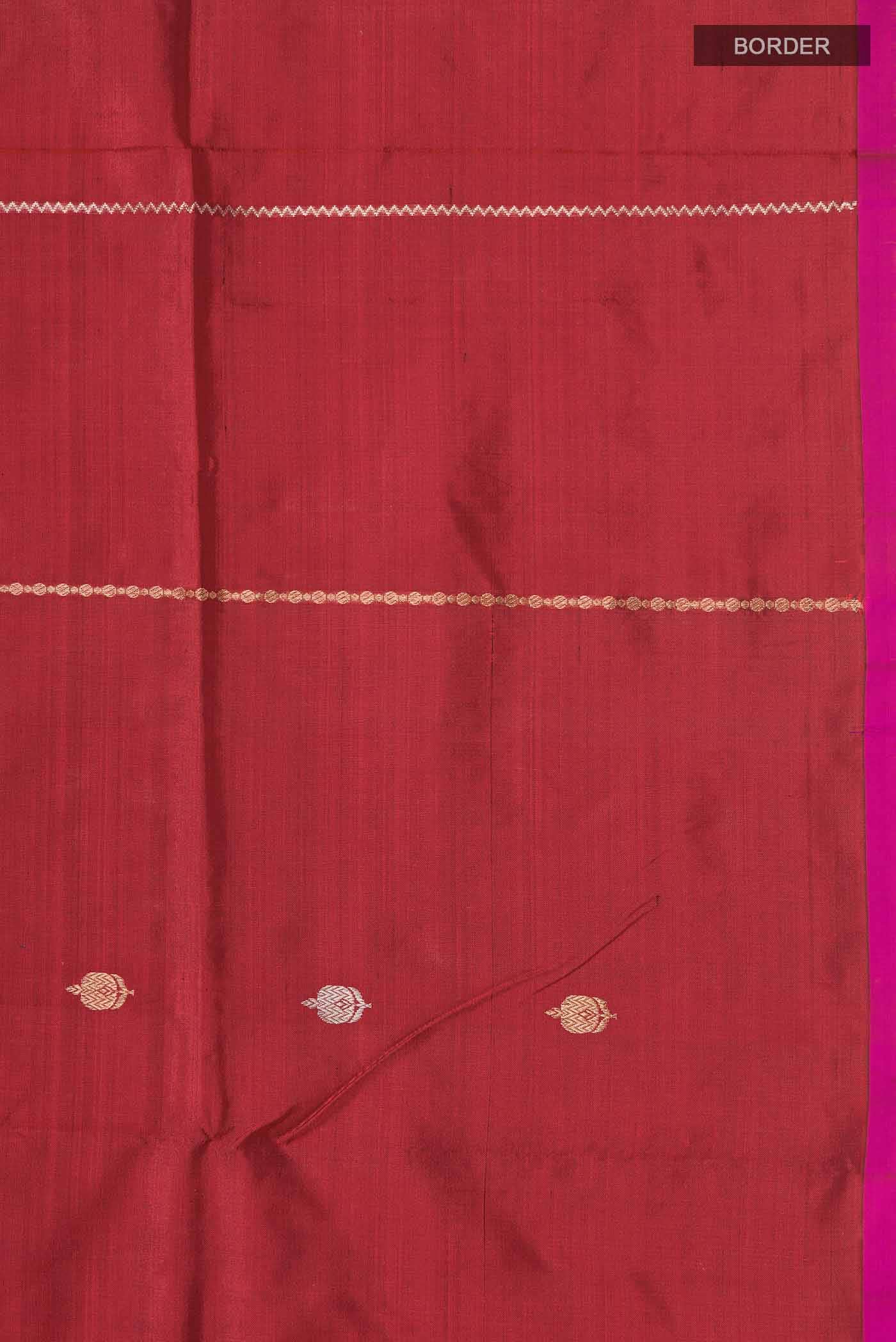 Maroon Banarasi Katan Silk Saree