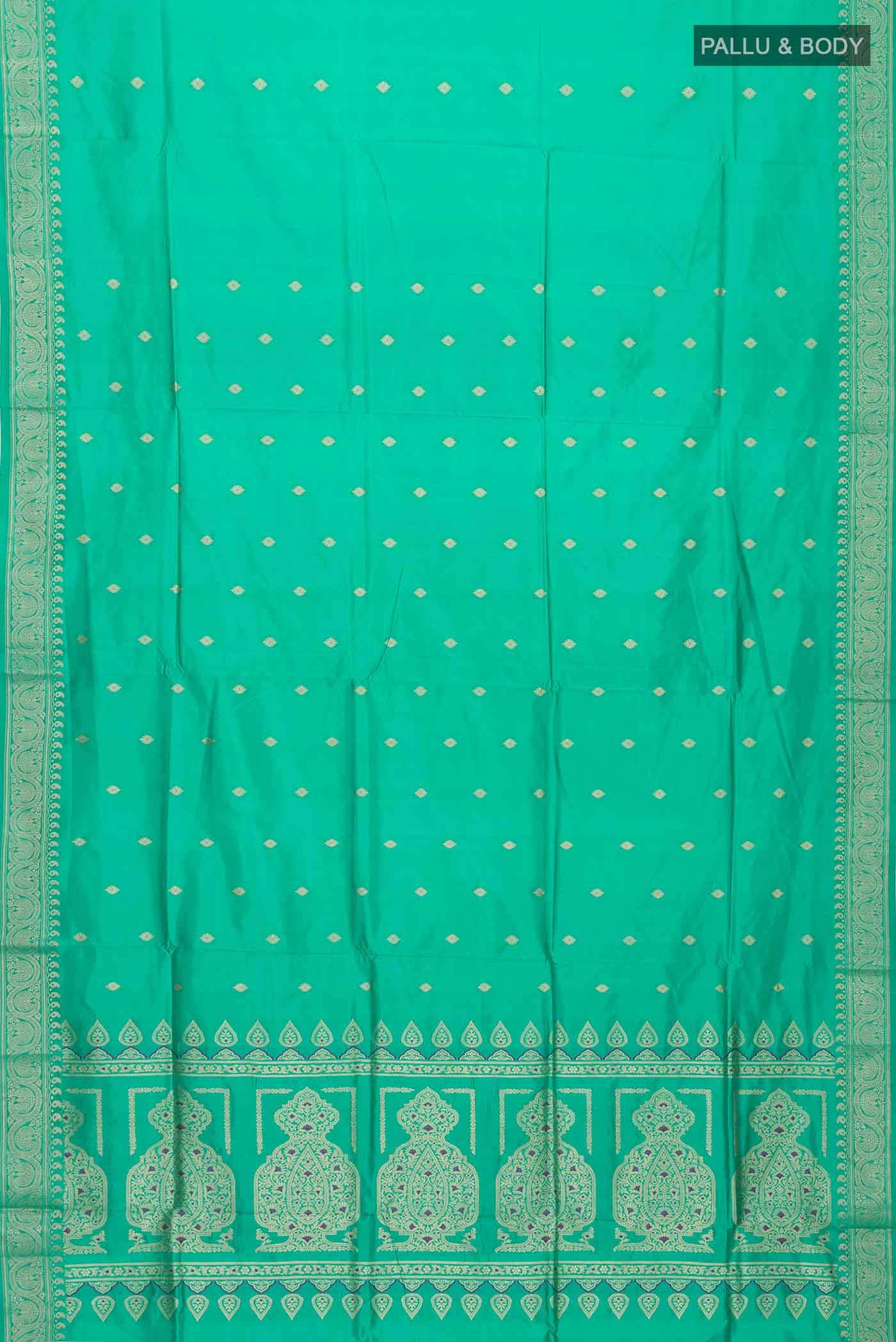Green Banarasi Katan Silk Saree