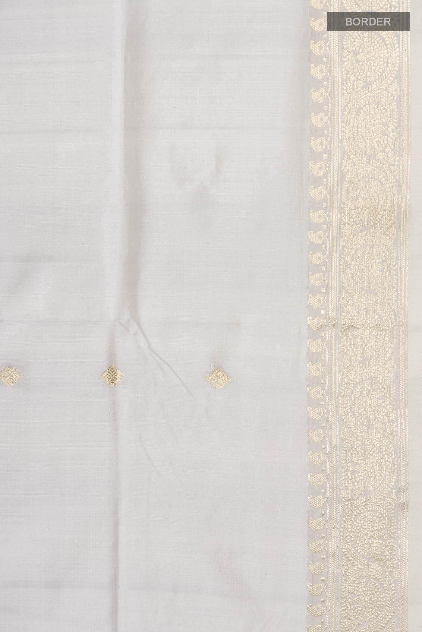 Grey Banarasi Katan Silk Saree