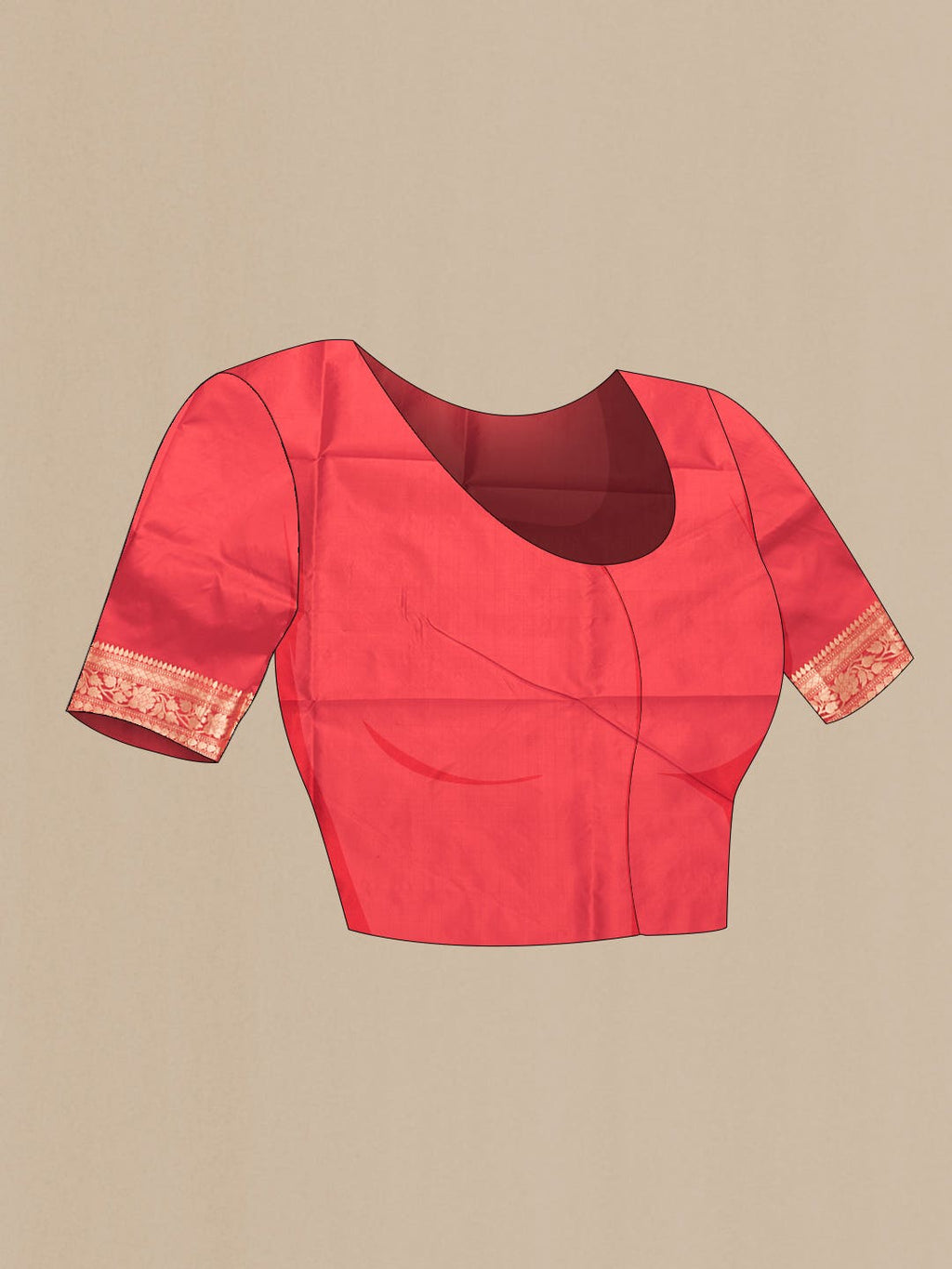 Red Dual Tone Banarasi Silk Saree
