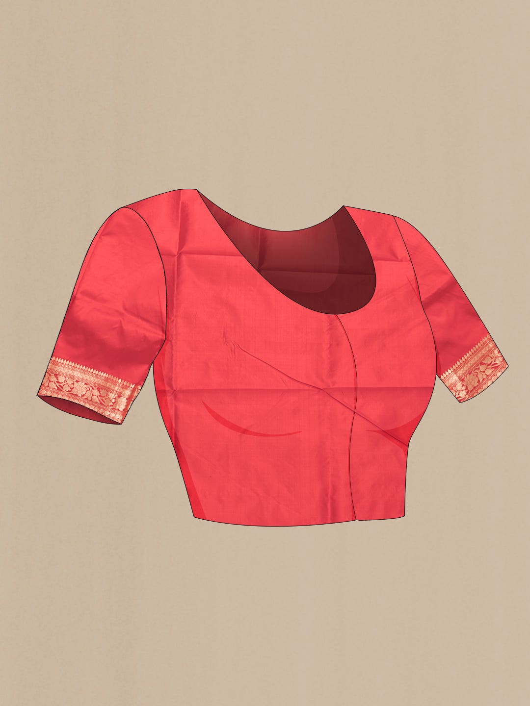Red Dual Tone Banarasi Silk Saree