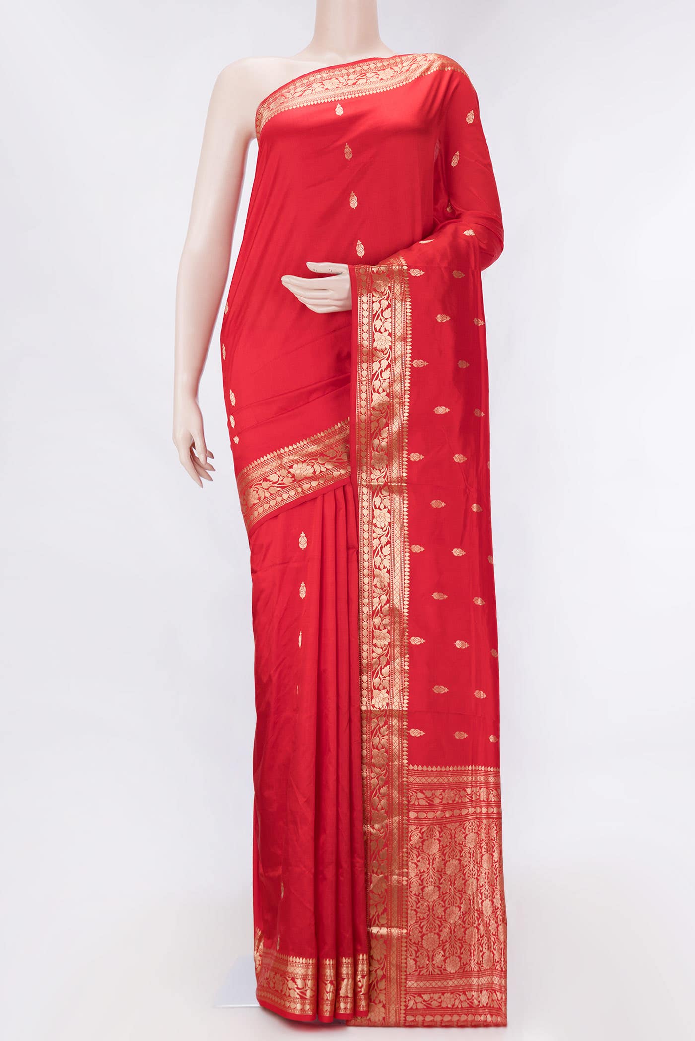 Red Dual Tone Banarasi Silk Saree