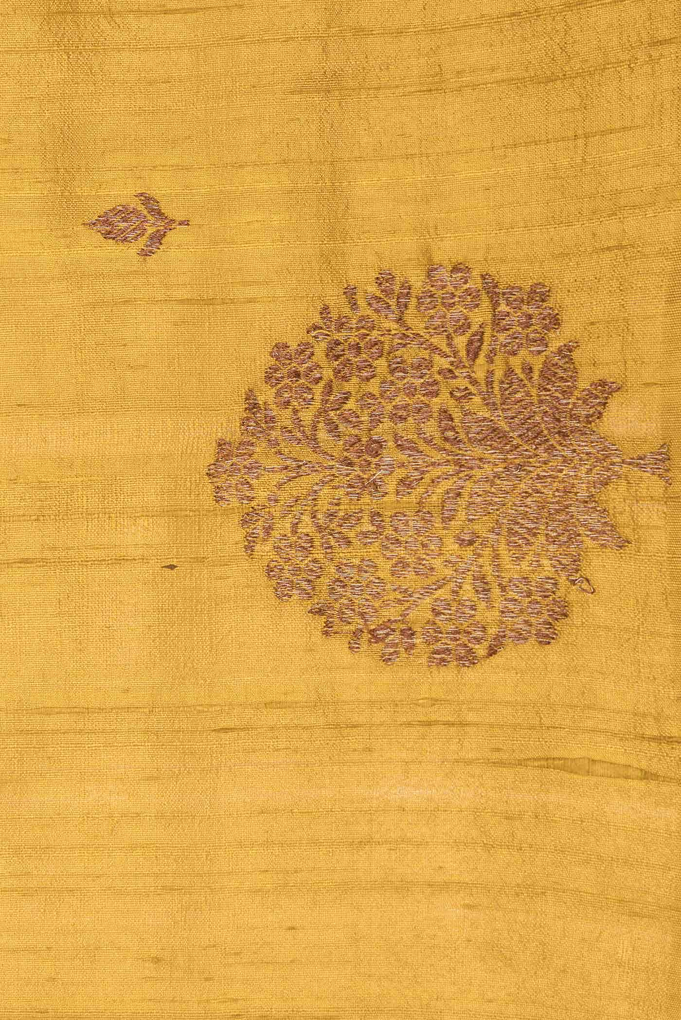 Mustard Dual Tone Banarasi Silk Saree
