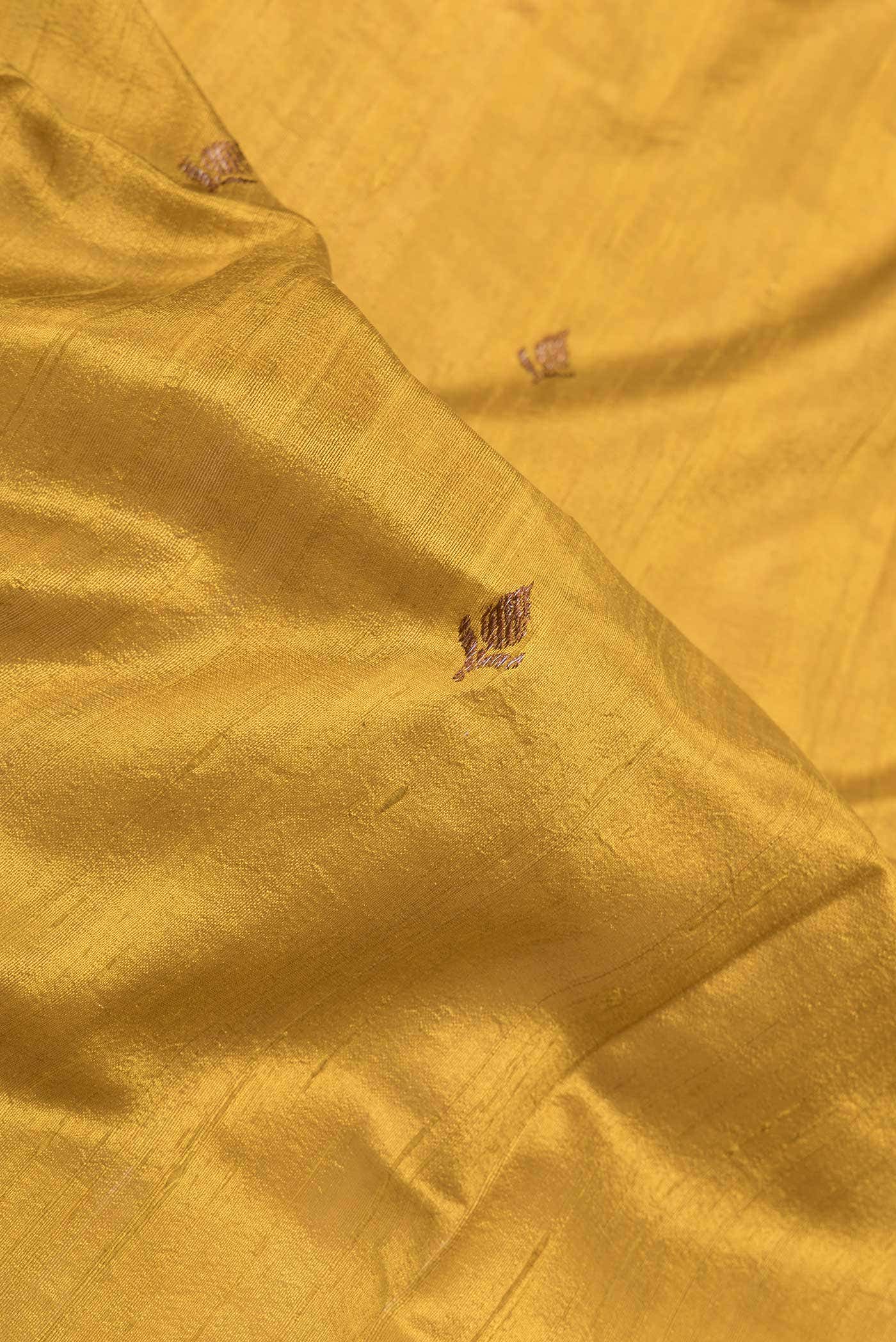 Mustard Dual Tone Banarasi Silk Saree