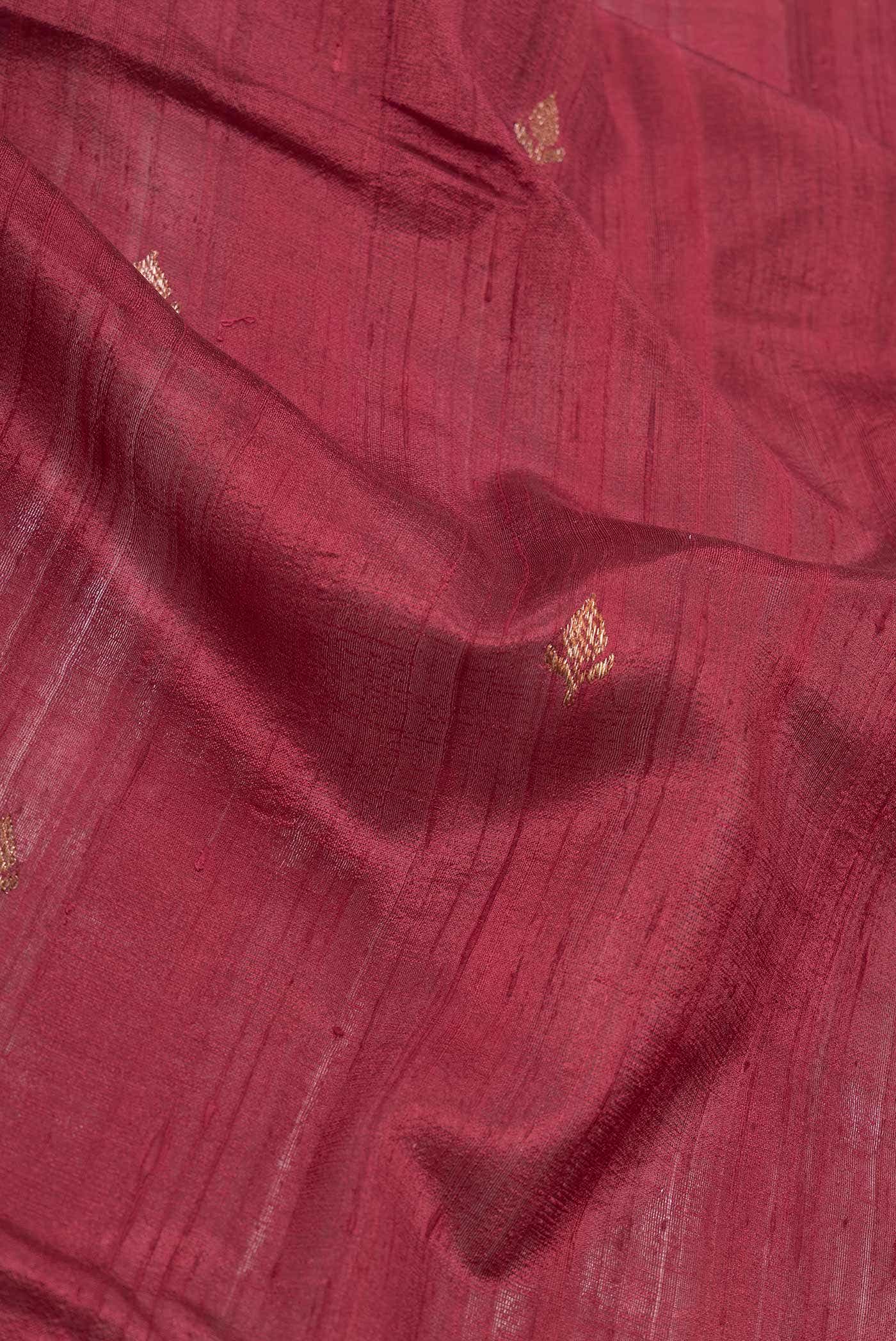 Maroon Dual Tone Banarasi Silk Saree