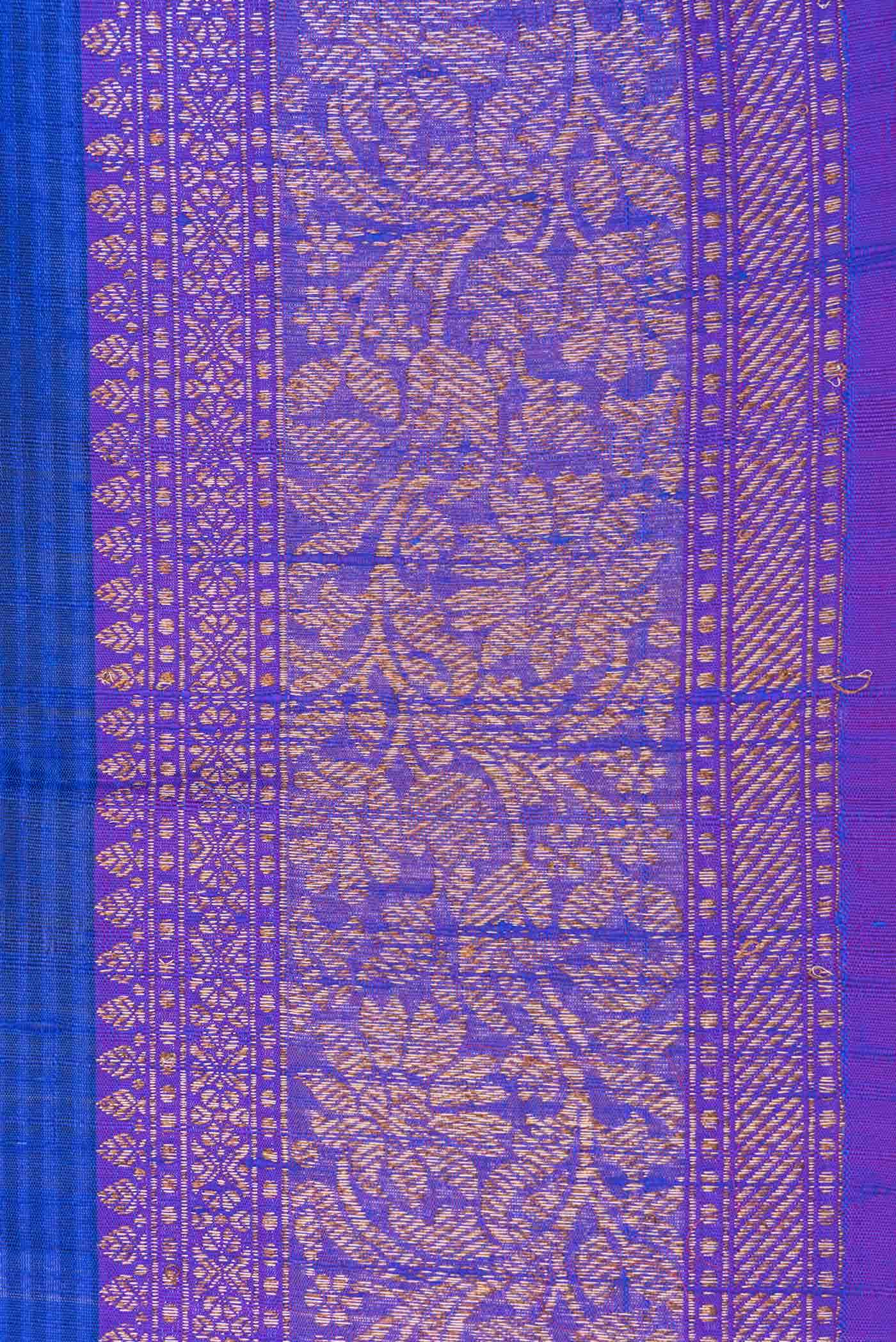 Royal Blue Dual Tone Banarasi Silk Saree