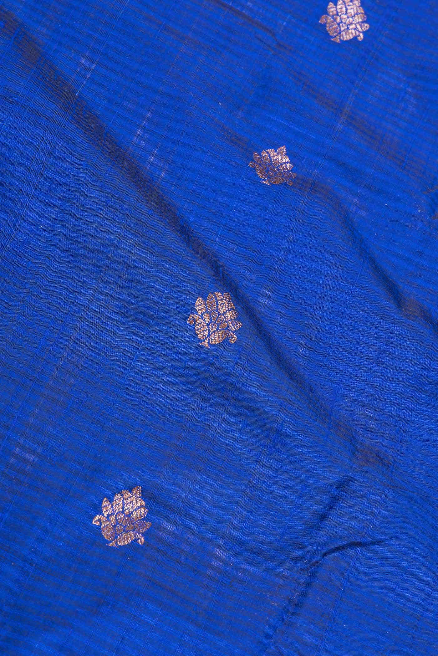 Royal Blue Dual Tone Banarasi Silk Saree