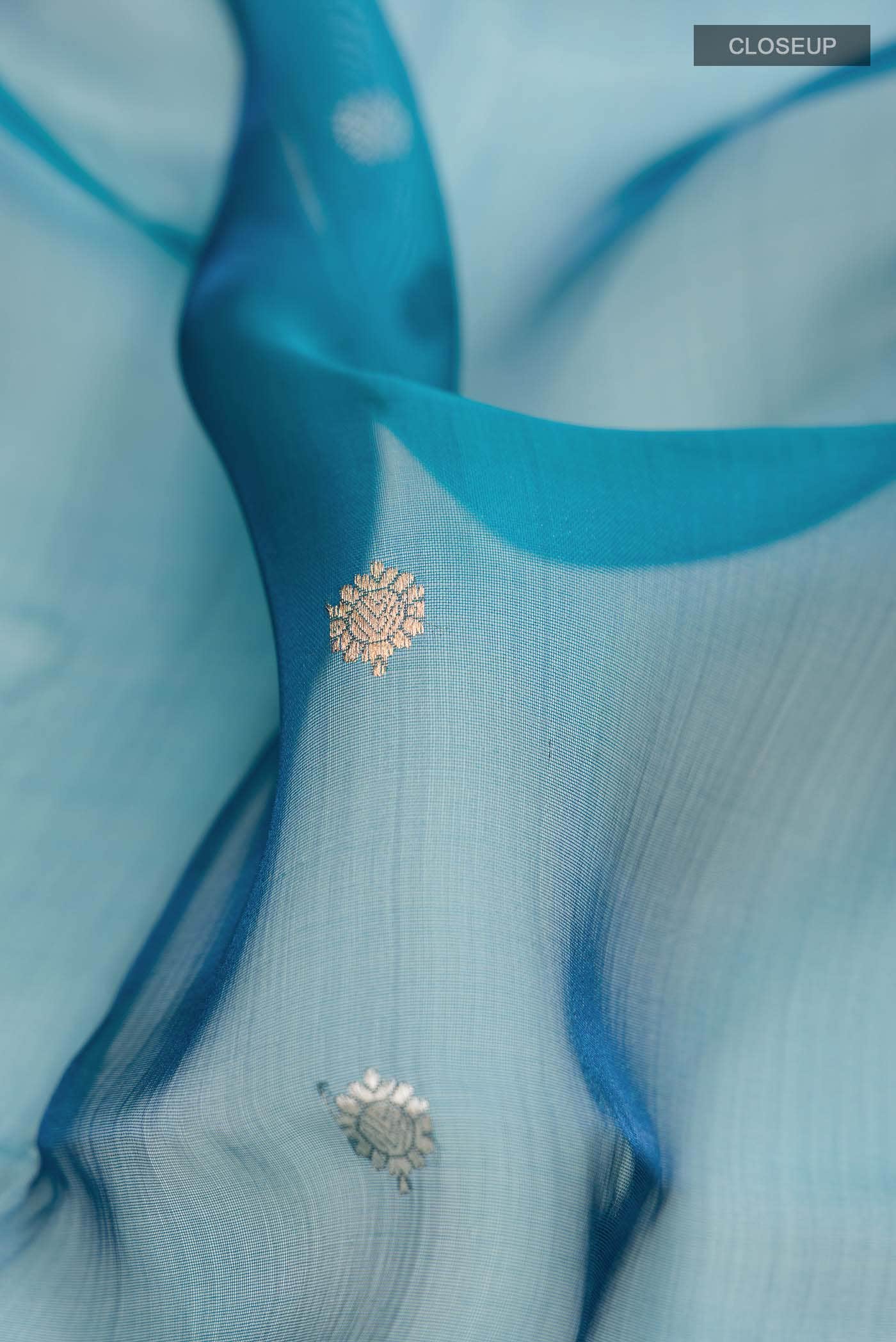Blue Tissue Silk Saree