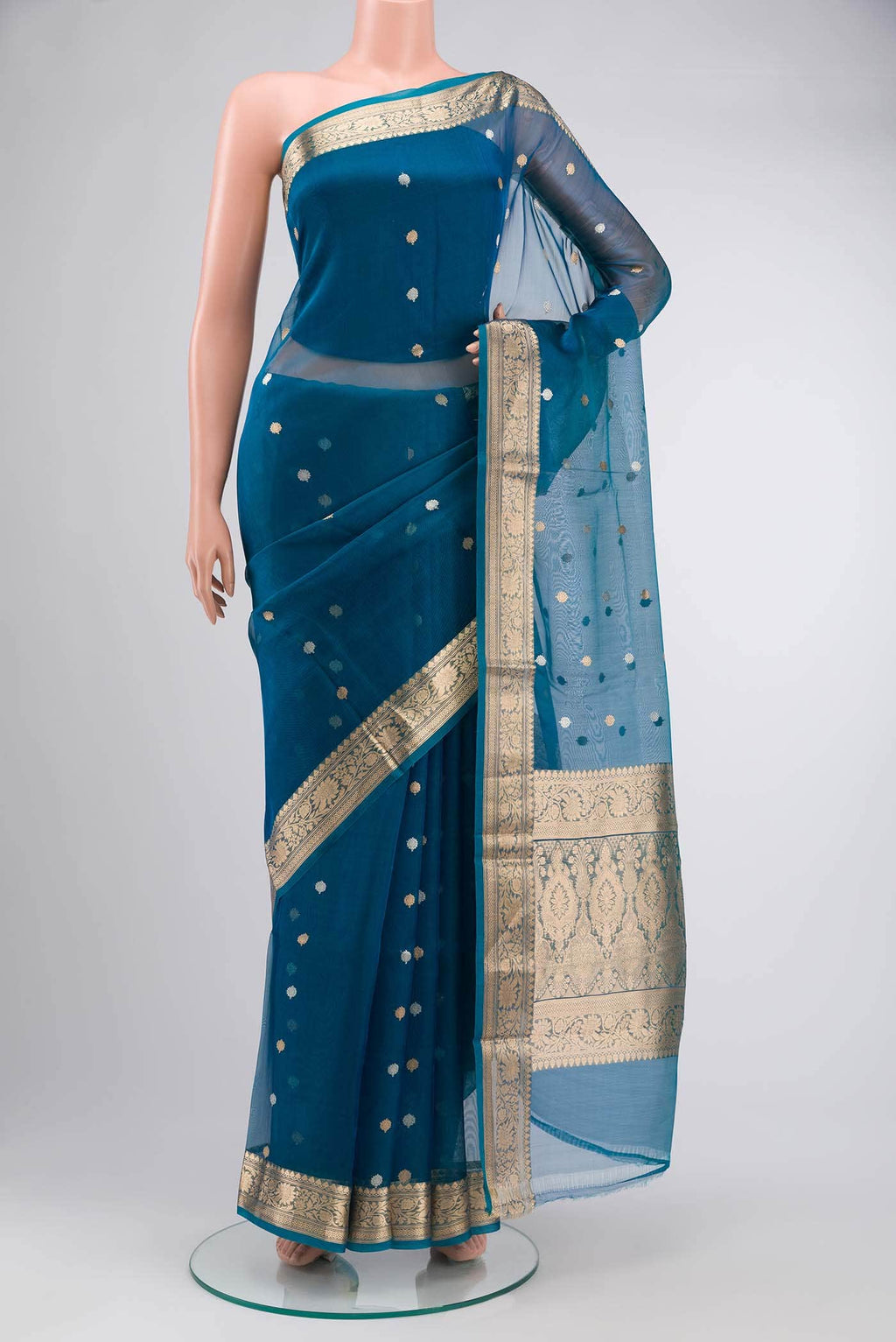 Blue Tissue Silk Saree