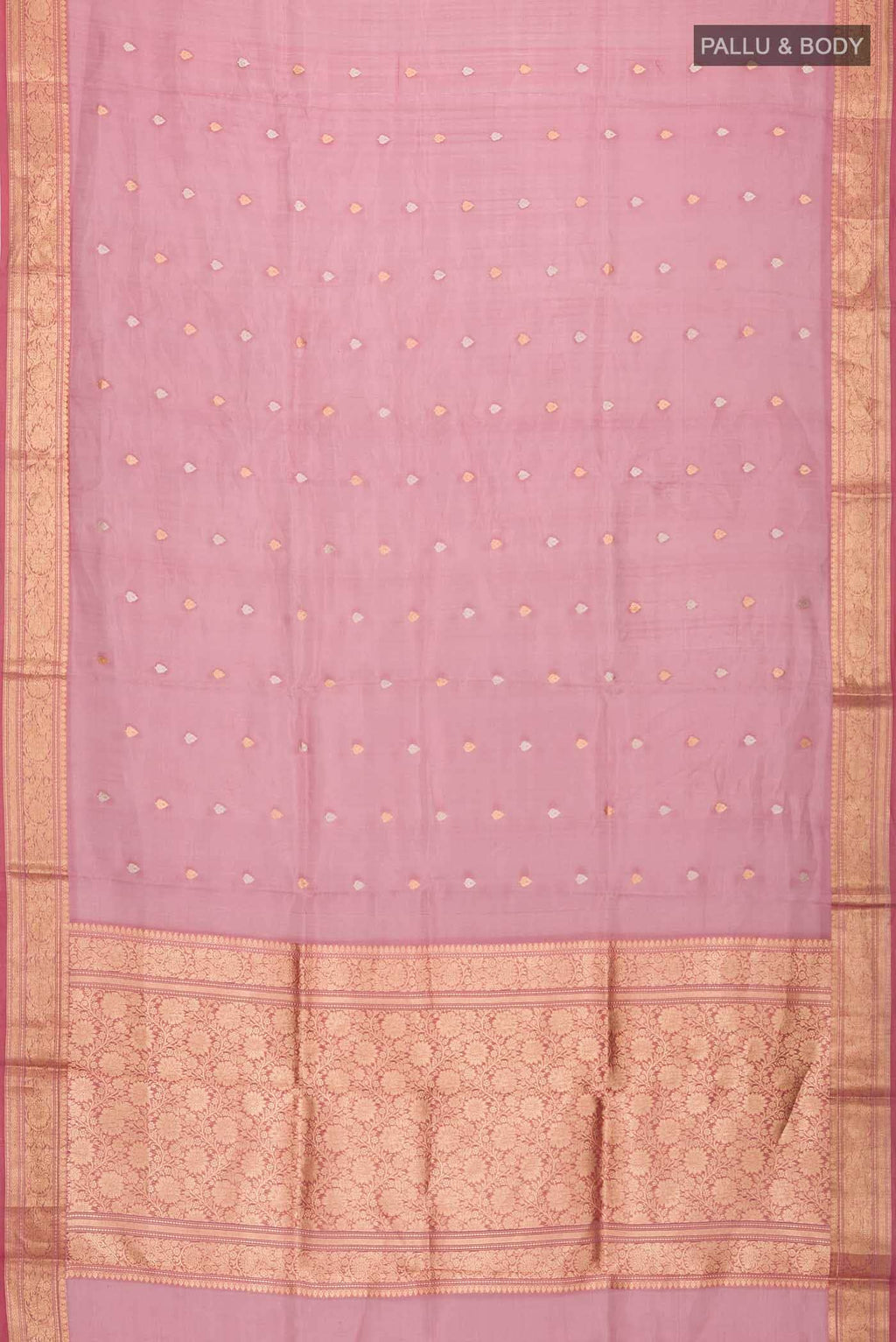 Coral Tissue Silk Saree