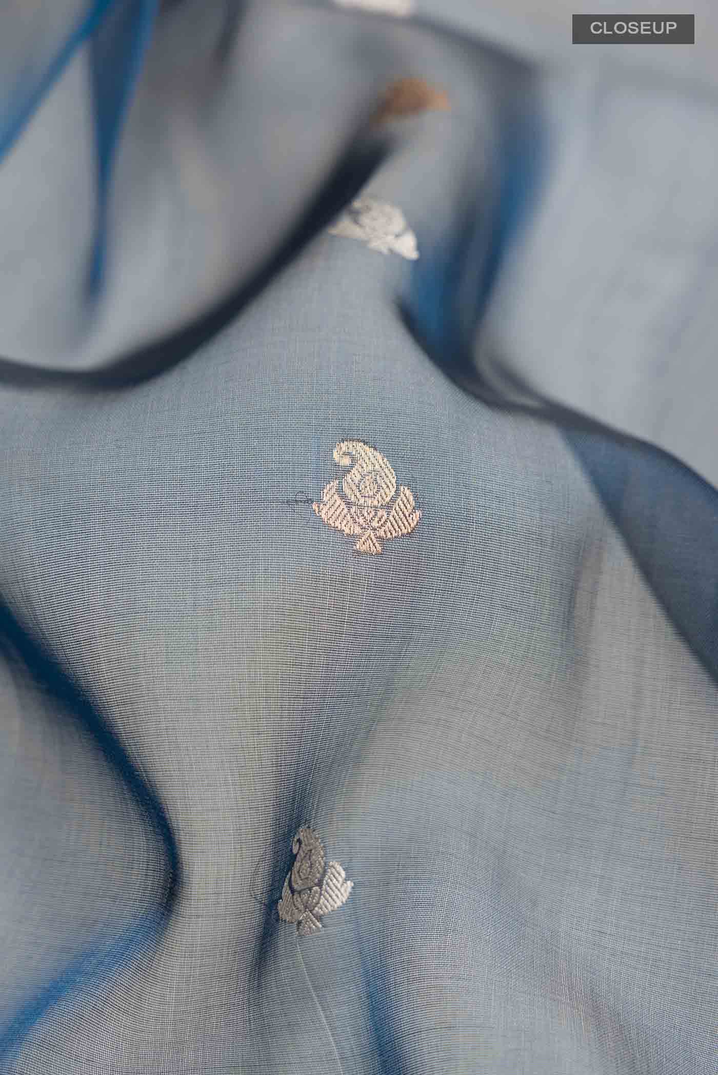Blue Tissue Silk Saree