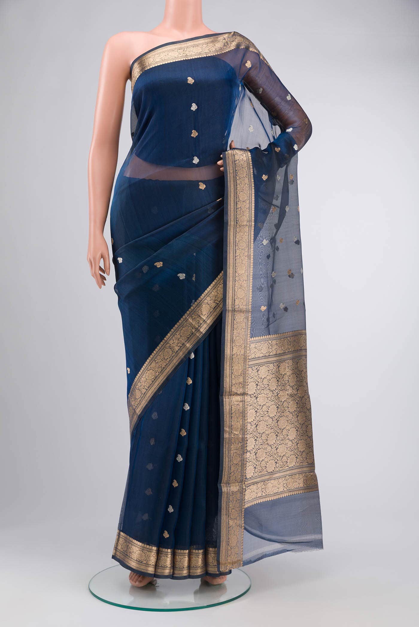 Blue Tissue Silk Saree