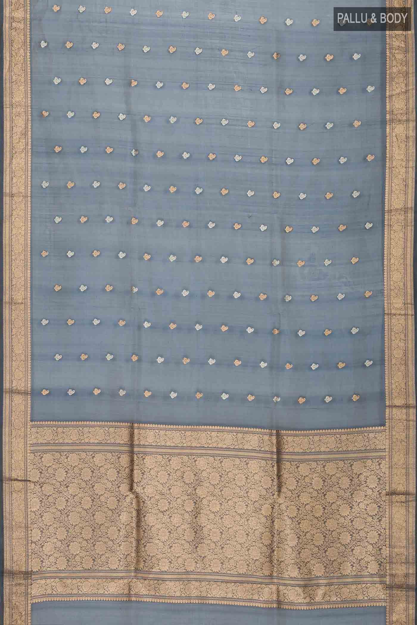 Blue Tissue Silk Saree