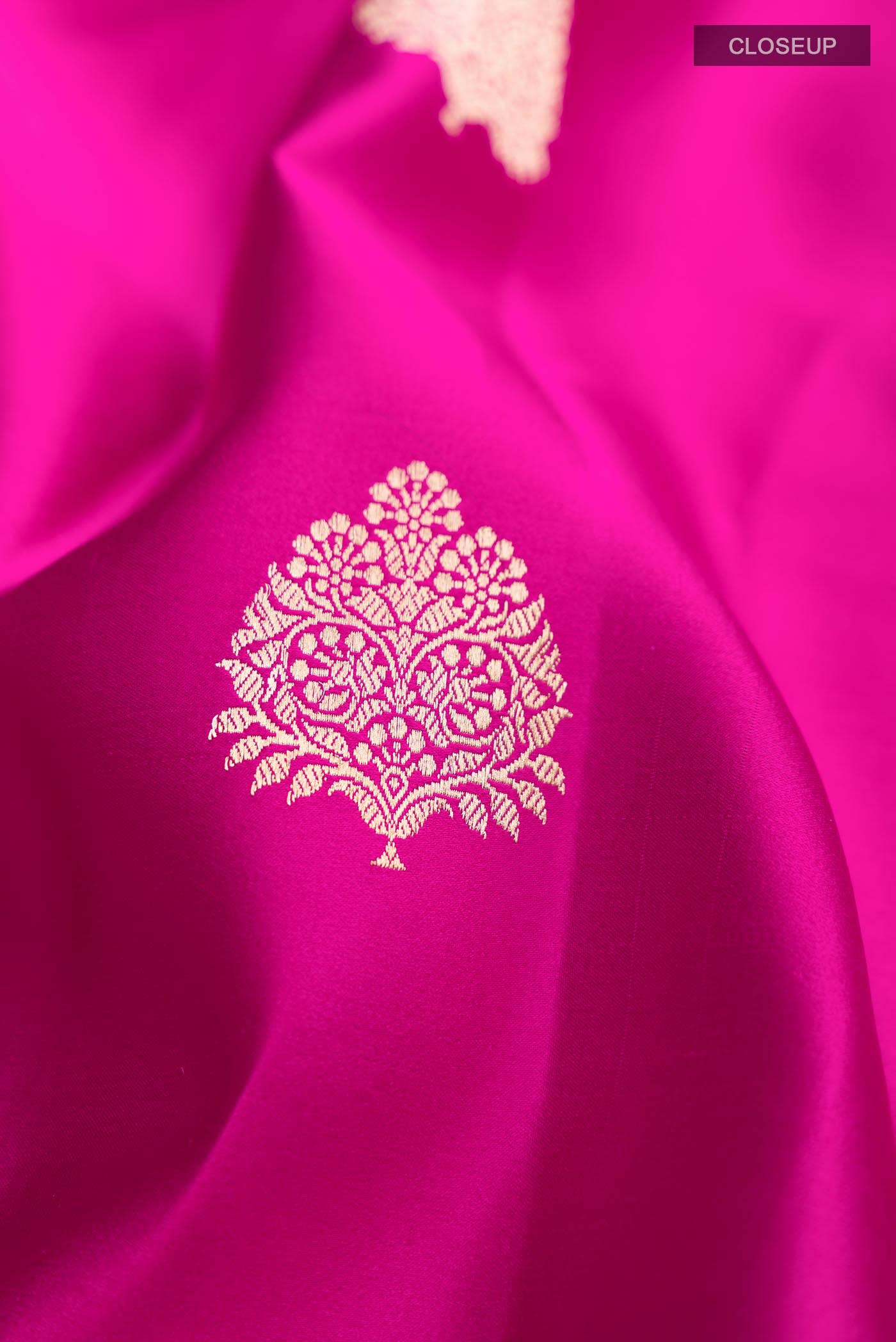 Magenta Banarasi Silk Saree