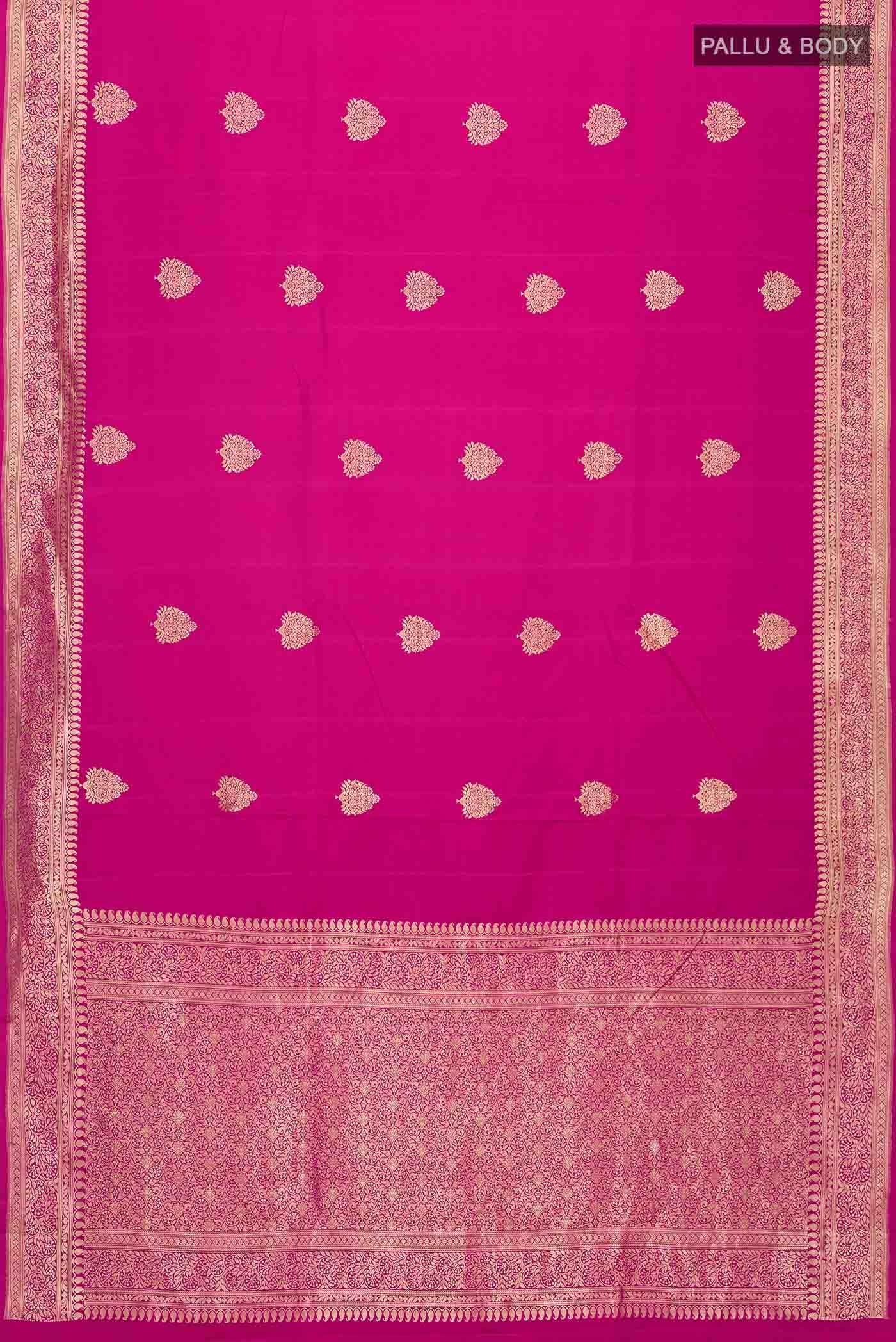 Magenta Banarasi Silk Saree