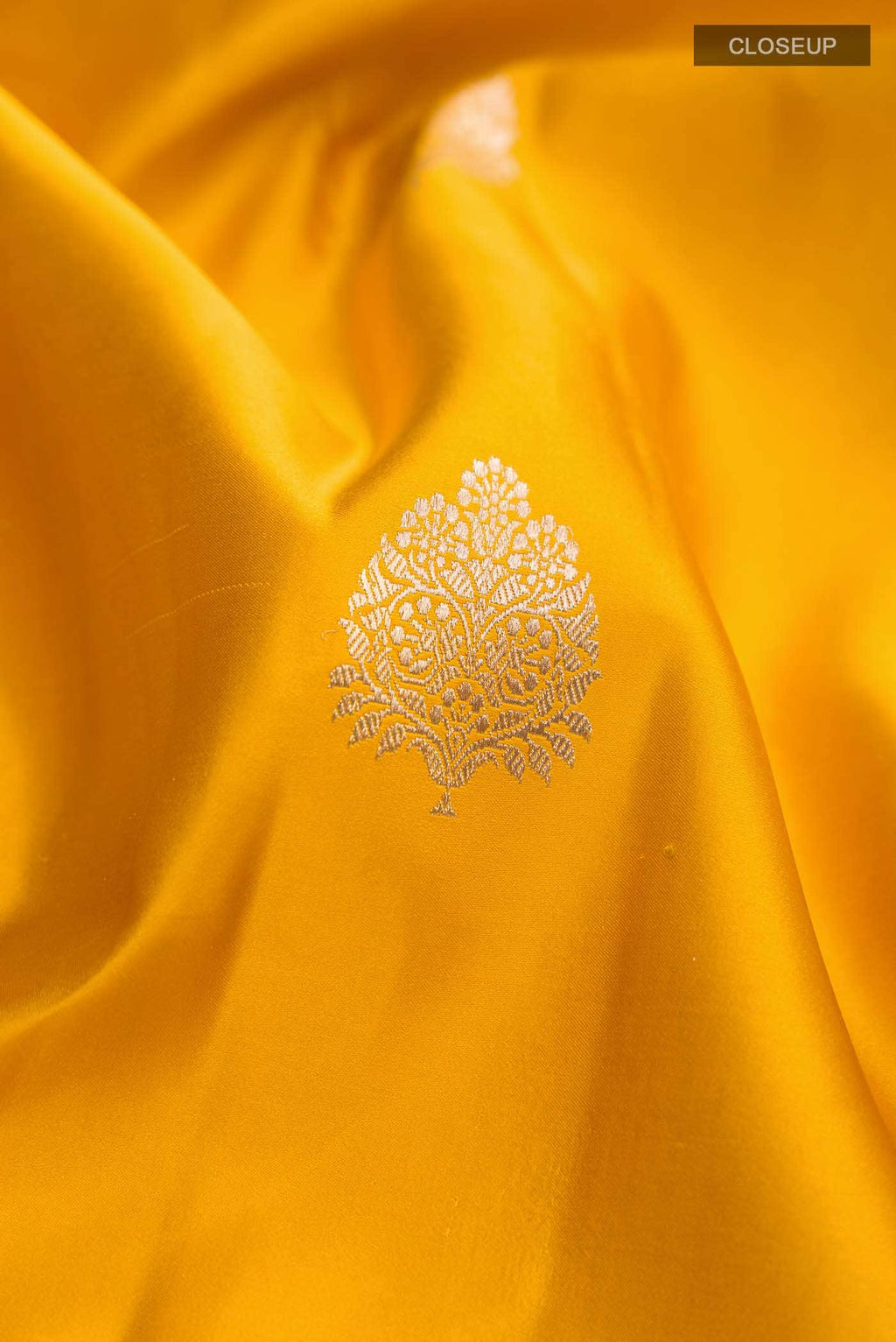 Yellow Banarasi Silk Saree