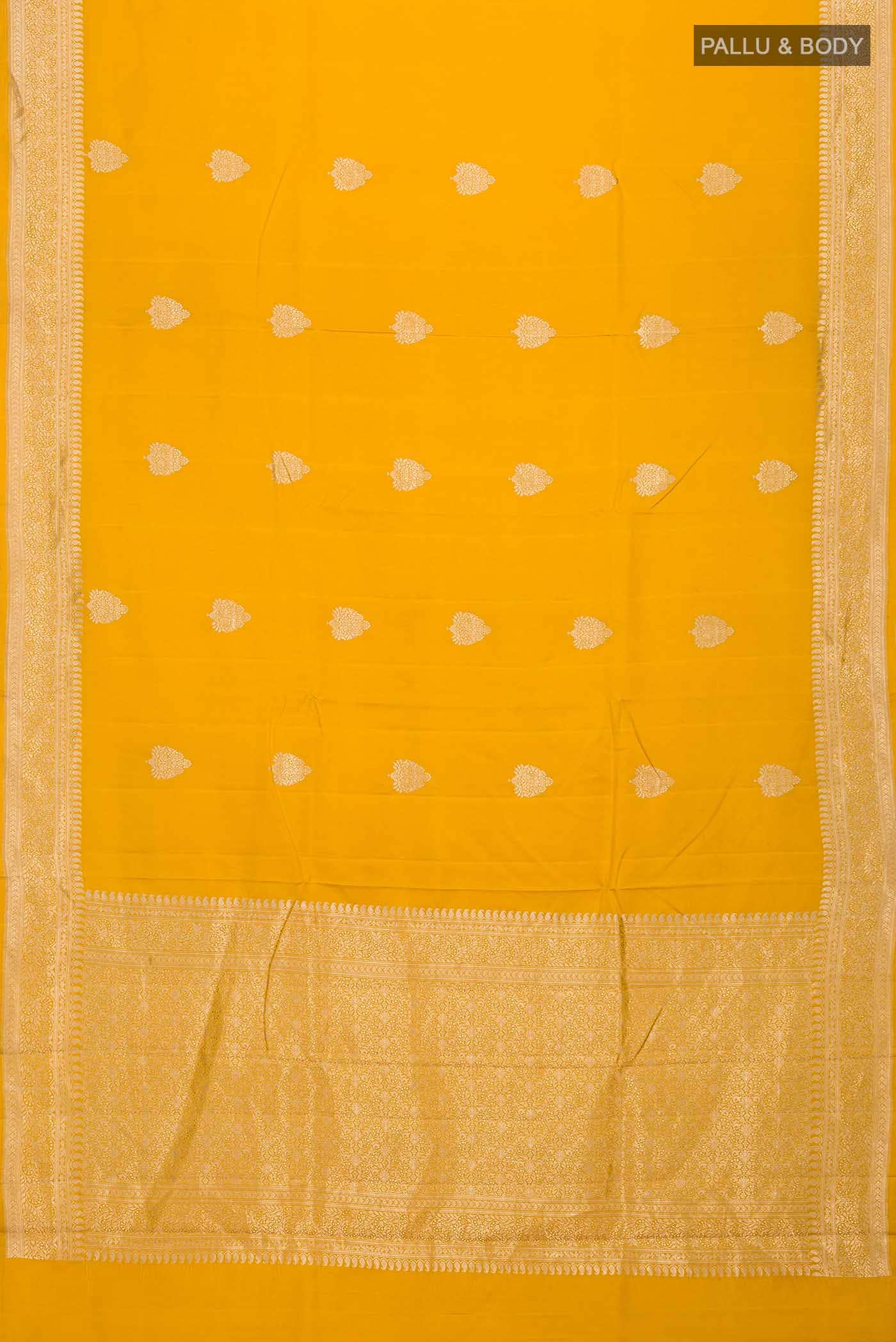 Yellow Banarasi Silk Saree
