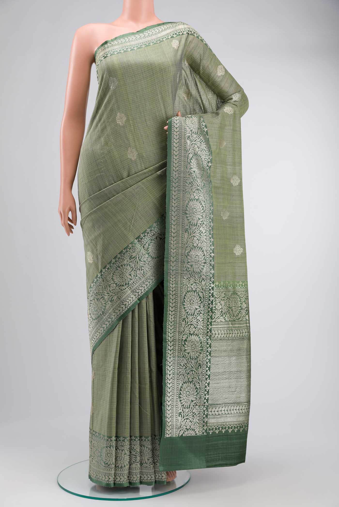 Green Banarasi Silk Saree
