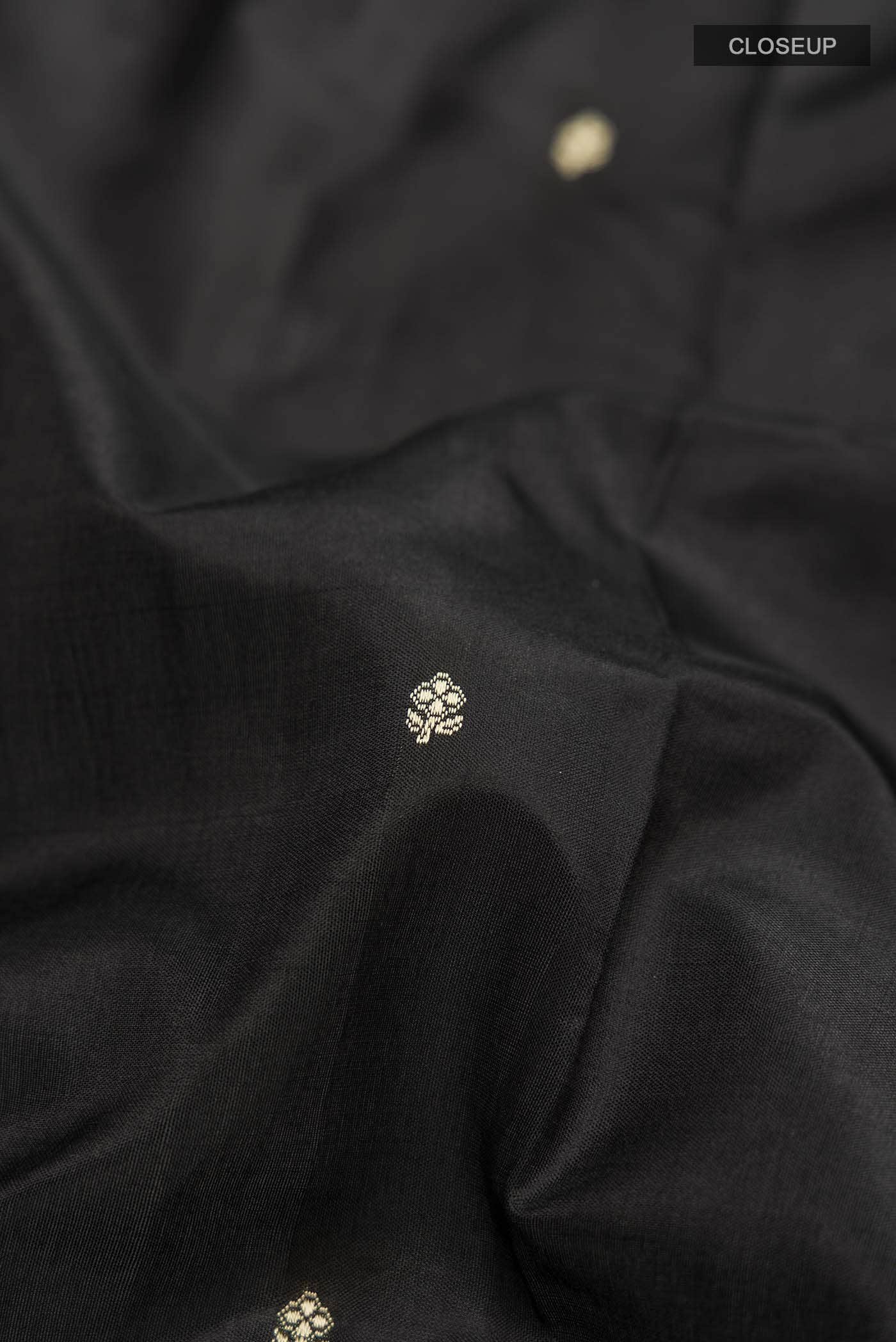 Black Banarasi Katan Silk Saree