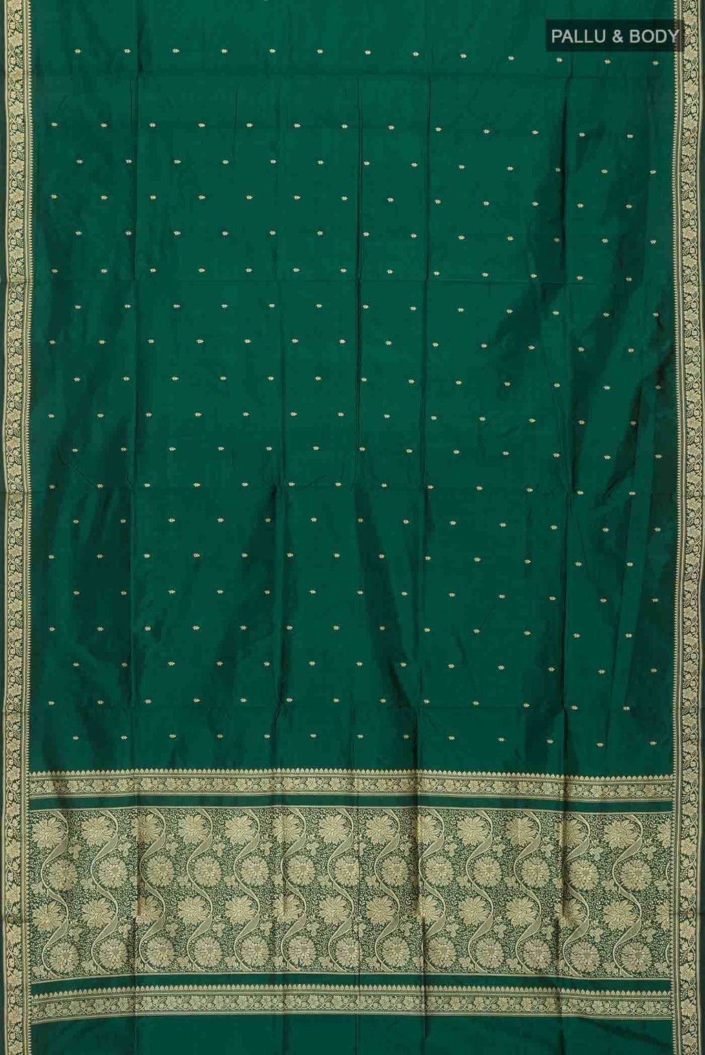 Green Banarasi Katan Silk Saree