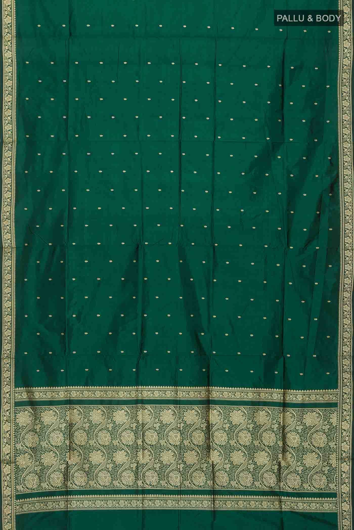Green Banarasi Katan Silk Saree
