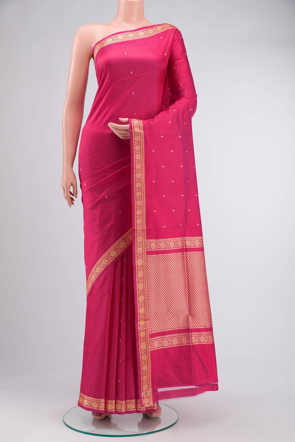 Pink Banarasi Katan Silk Saree