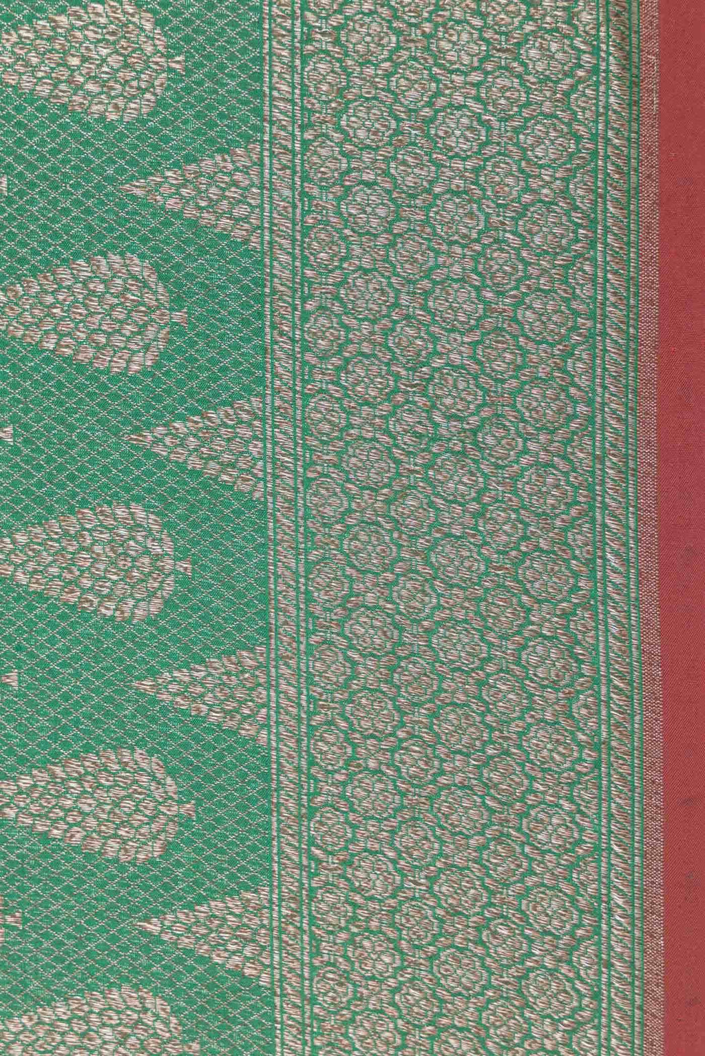Green Dual Tone Banarasi Silk Saree