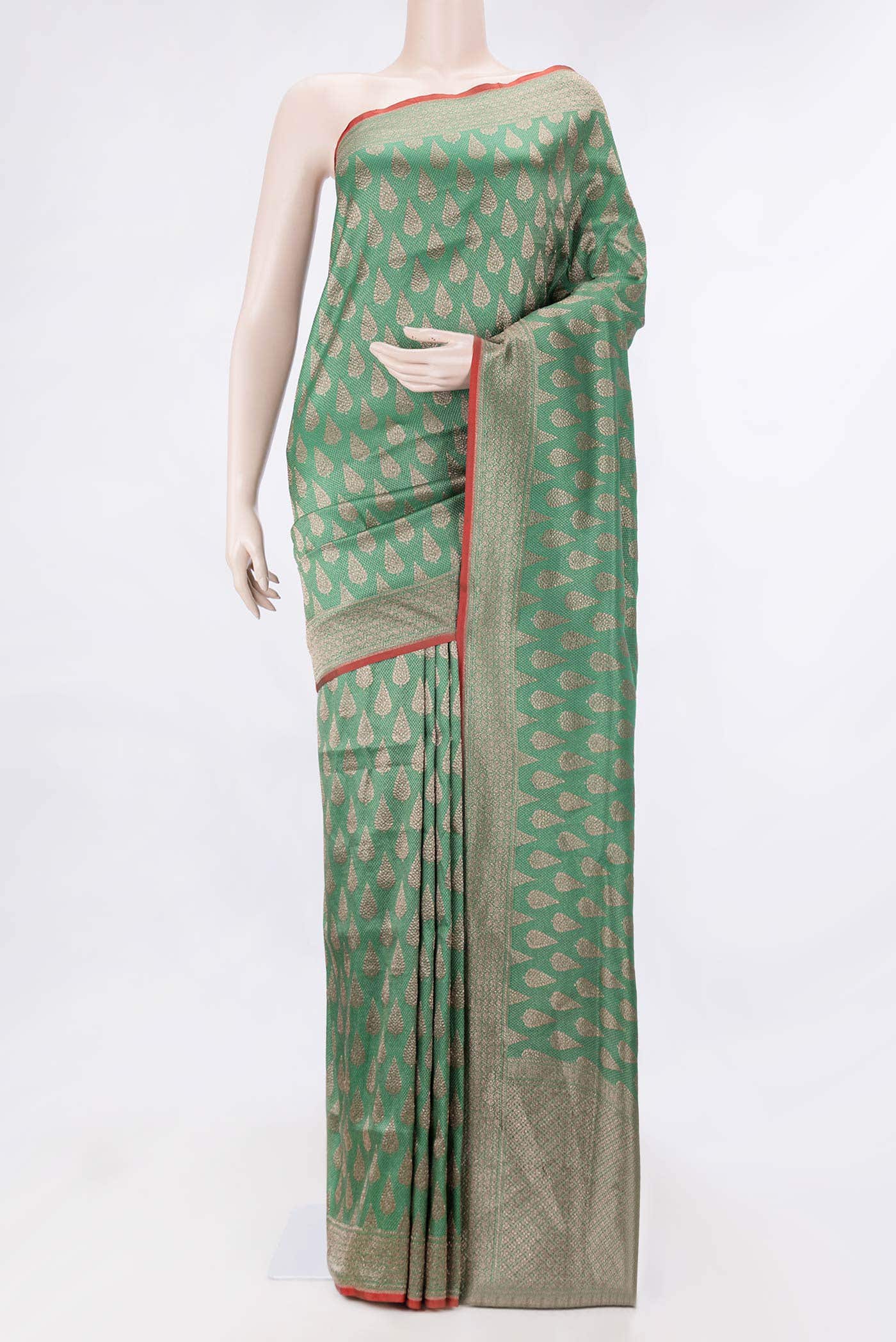 Green Dual Tone Banarasi Silk Saree