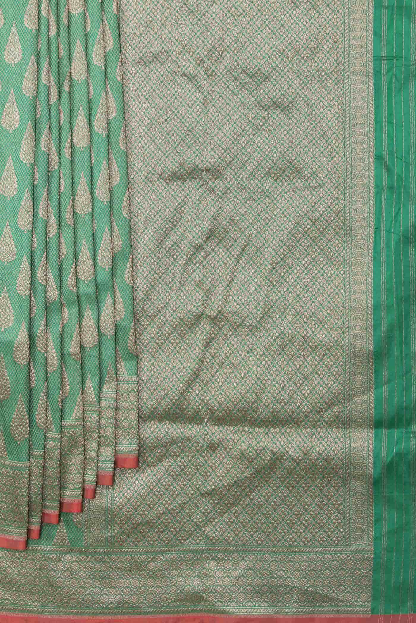Green Dual Tone Banarasi Silk Saree