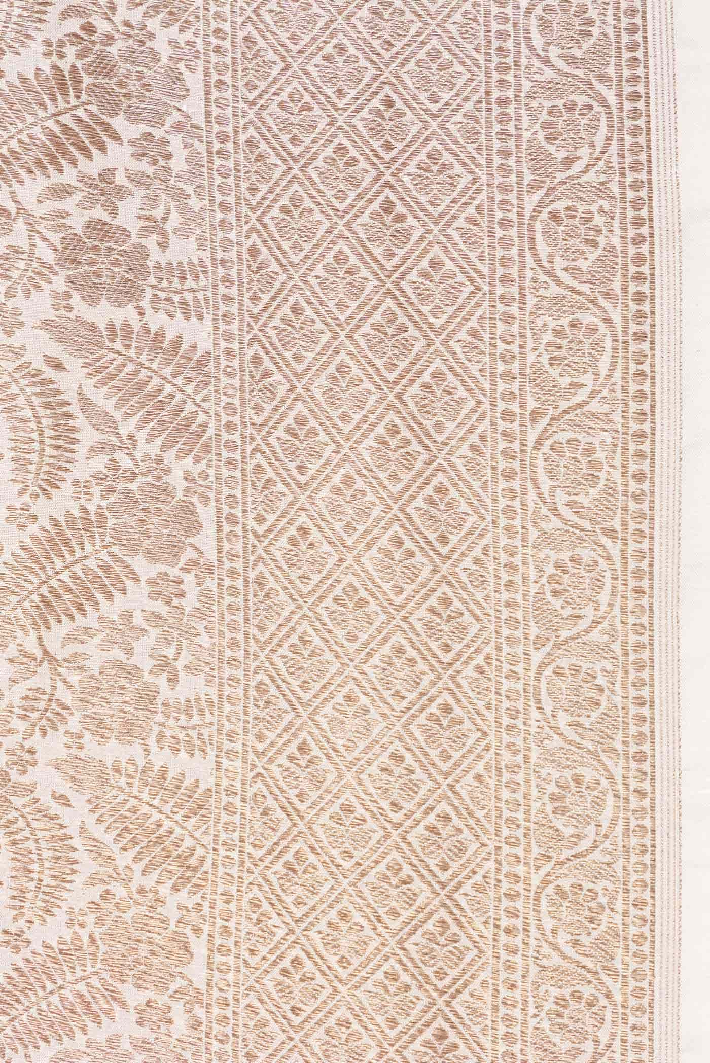 Beige Dual Tone Banarasi Silk Saree