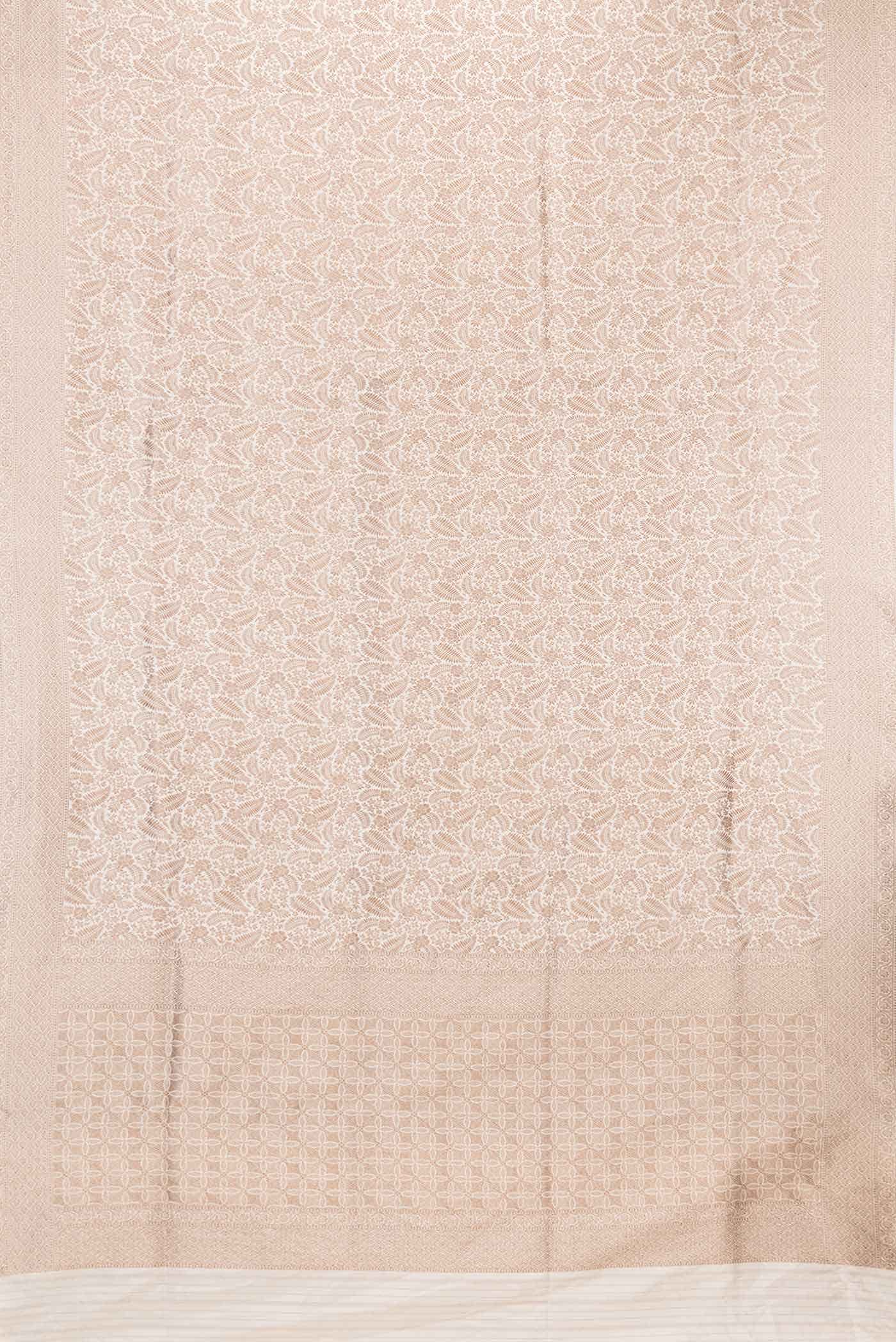 Beige Dual Tone Banarasi Silk Saree